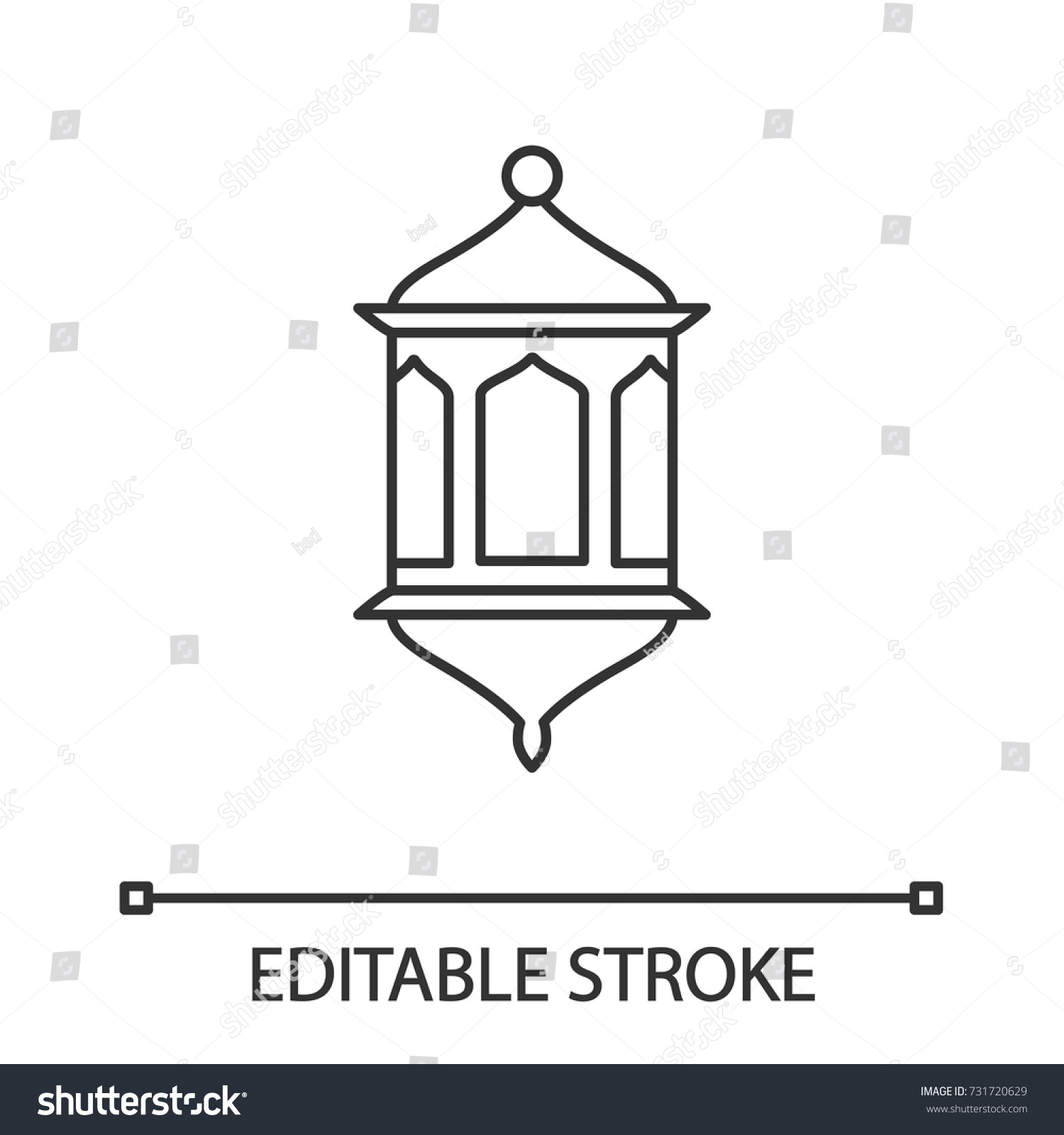 Thin Line Illustration Wall Lamp Contour Symbol Vector Isolated Thin Line Illustration Wall Lamp Contour Symbol Vector Isolated