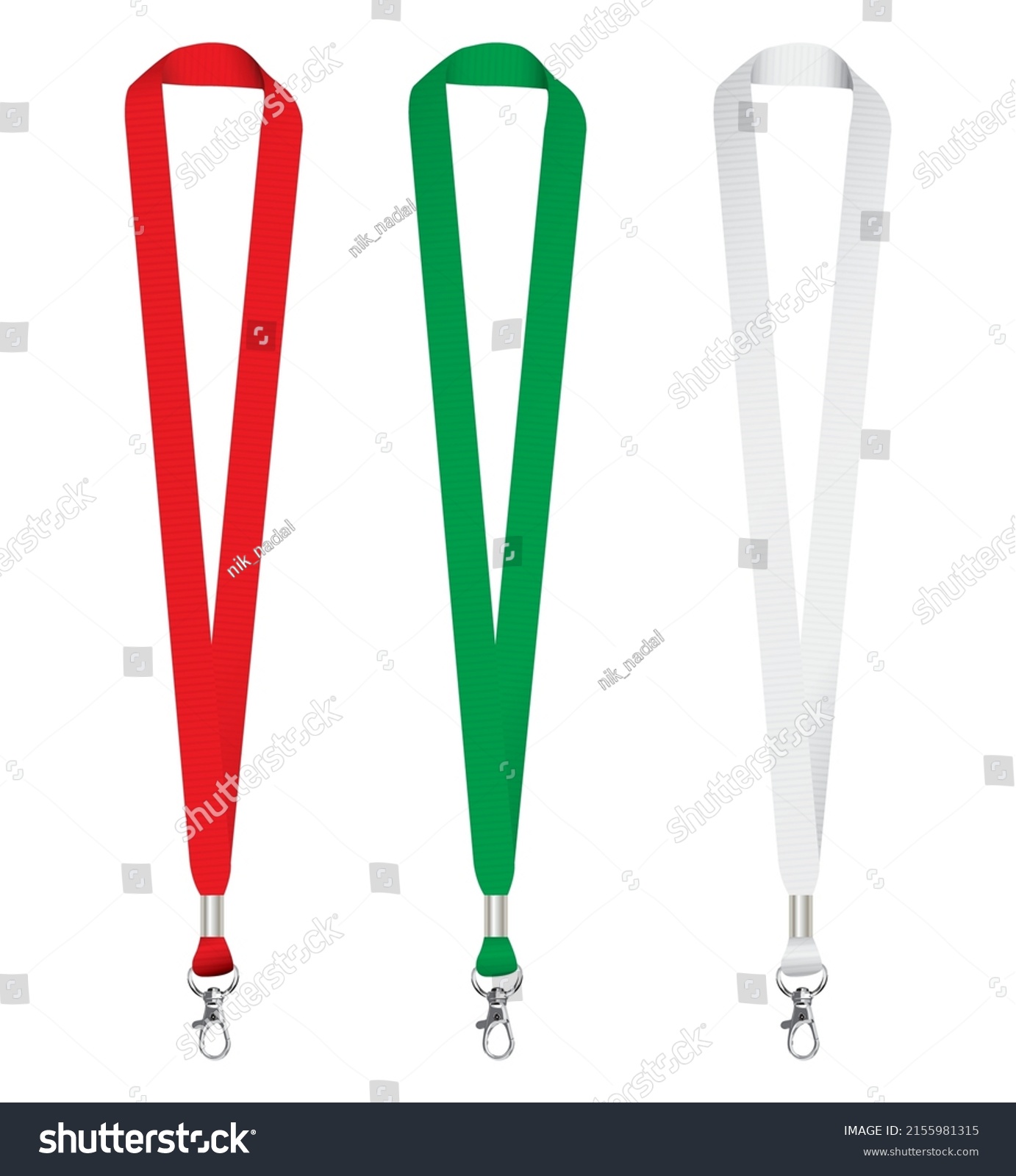 Lanyard 15mm Width Lanyard Vector Illustration Stock Vector (Royalty ...