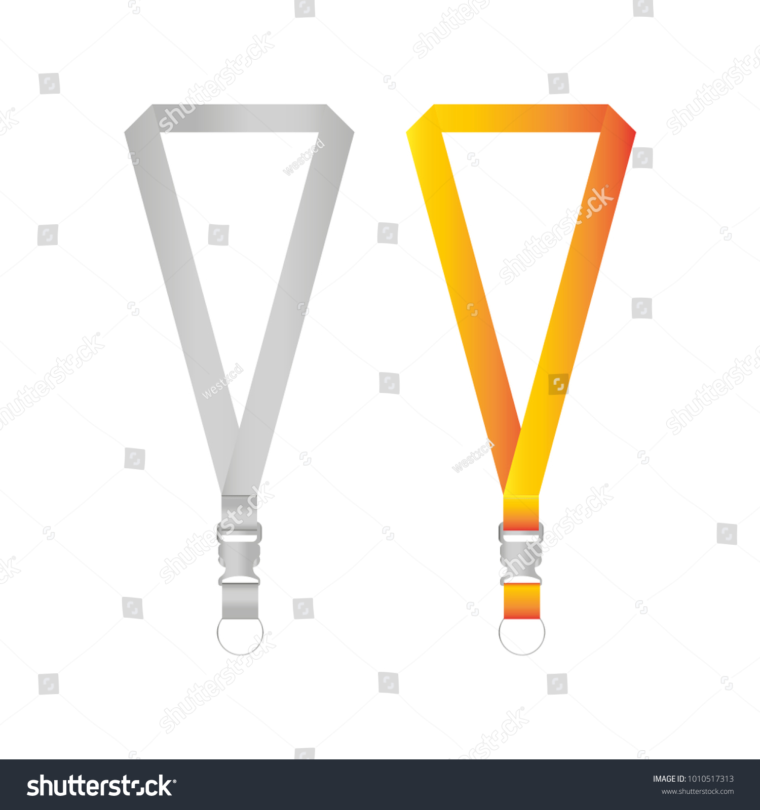 Lanyards Design Mockup Template Vector Eps Stock Vector (Royalty Free ...