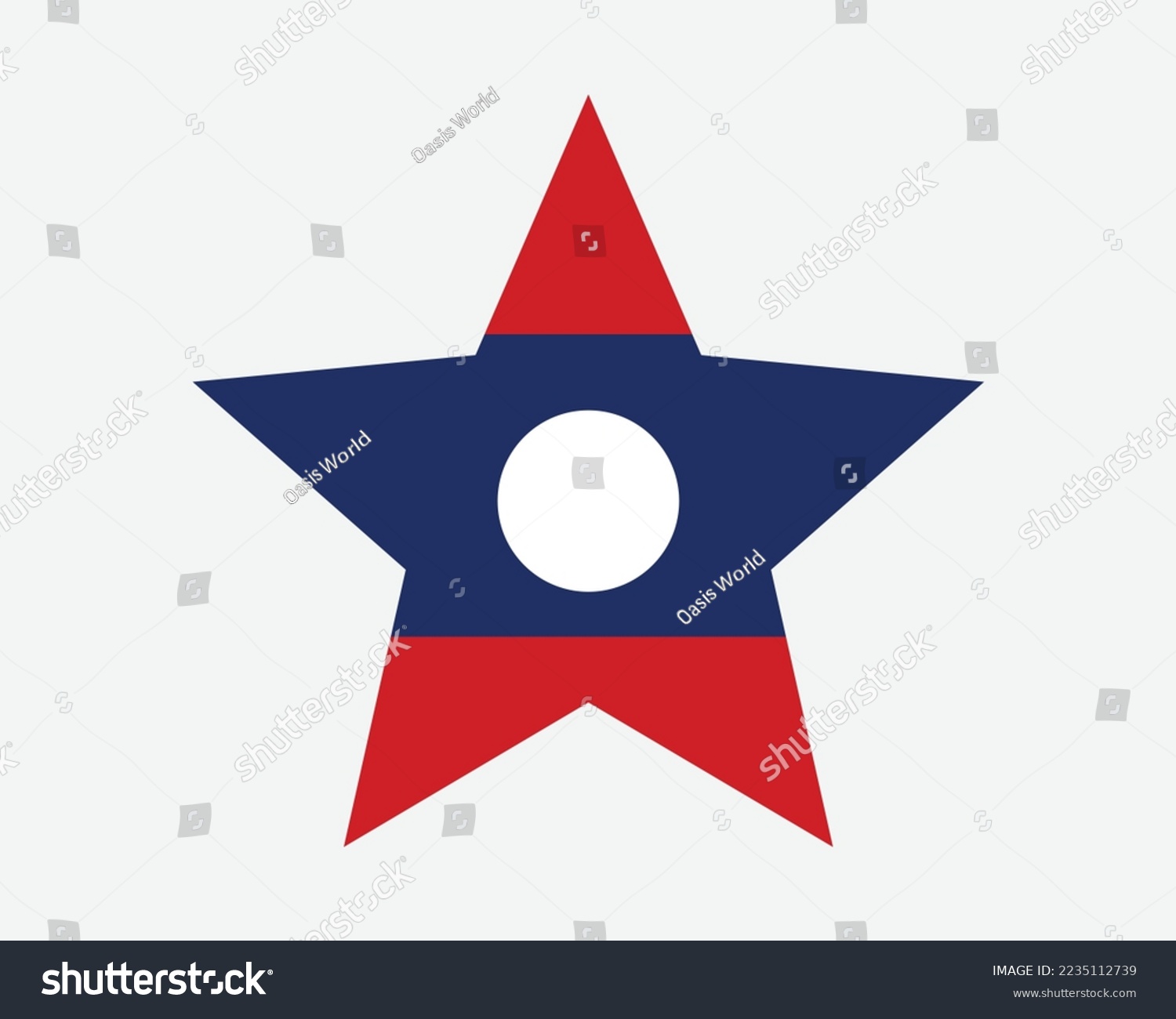 SVG of Laos Star Flag. Lao Star Shape Flag. Laotian Country National Banner Icon Symbol Vector Flat Artwork Graphic Illustration svg