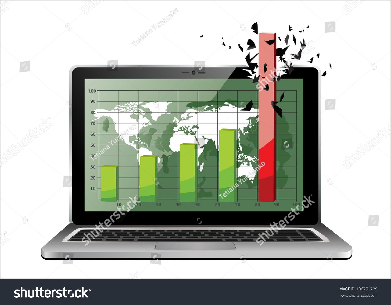Laptop Profit Concept Vector Illustration Stock Vector (Royalty Free ...