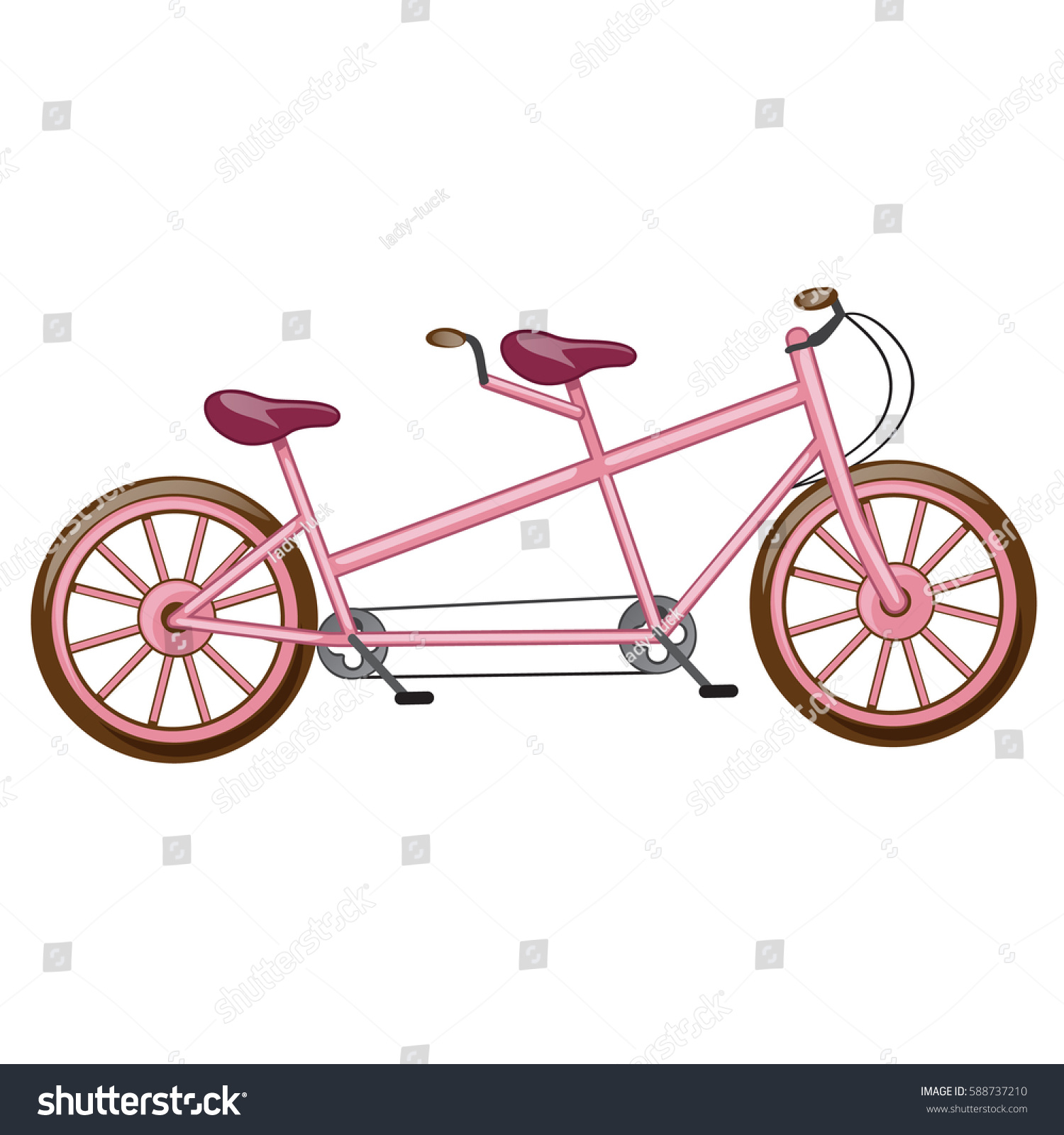 pink tandem bike