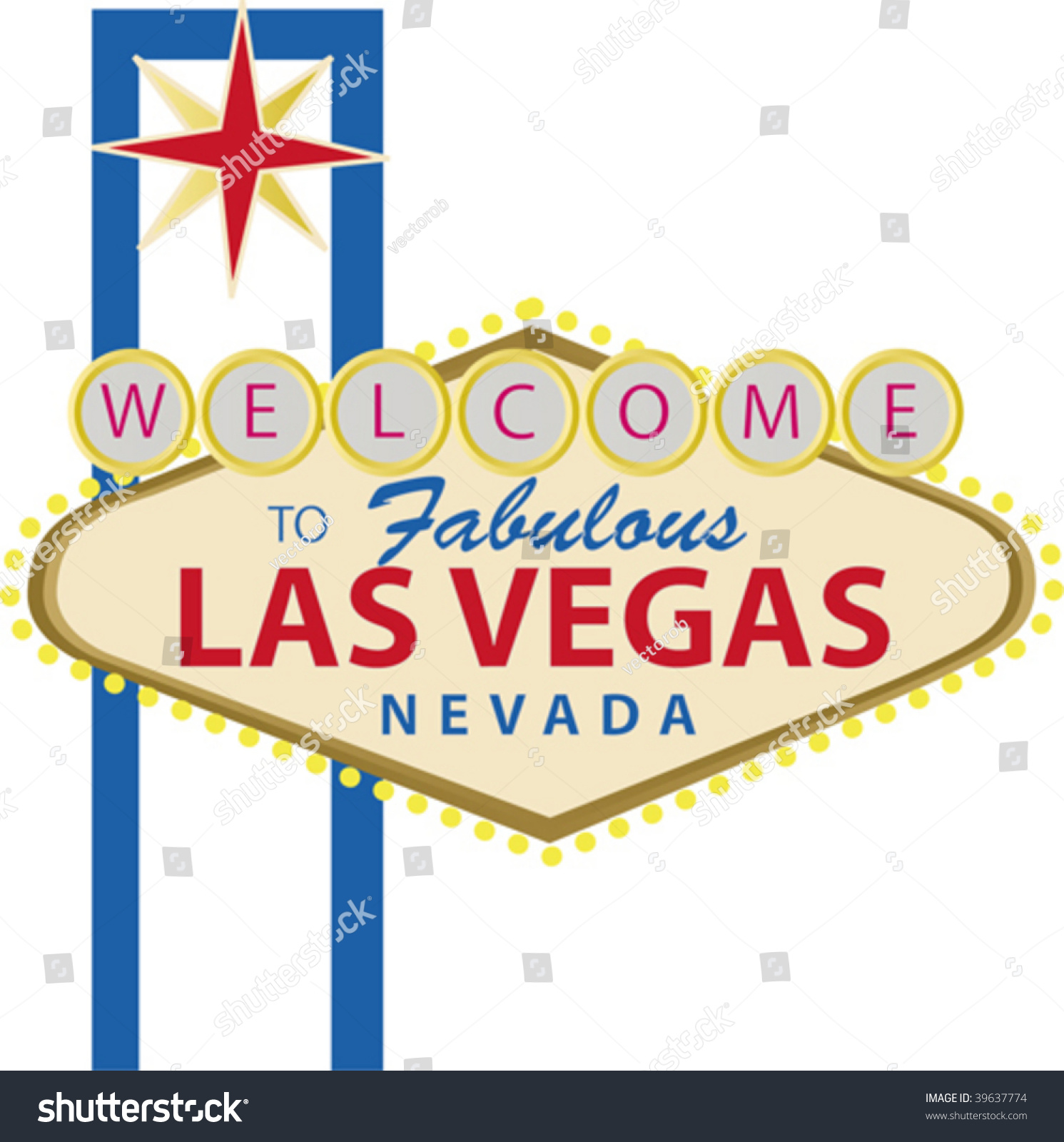 Las Vegas Sign, Welcome To Fabulous Las Veags Nevada Stock Vector ...
