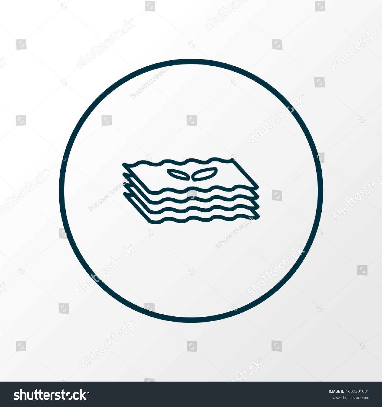 recommend clip art: Lasagna icon line symbol. Premium quality isolated rigatoni element in trendy style.