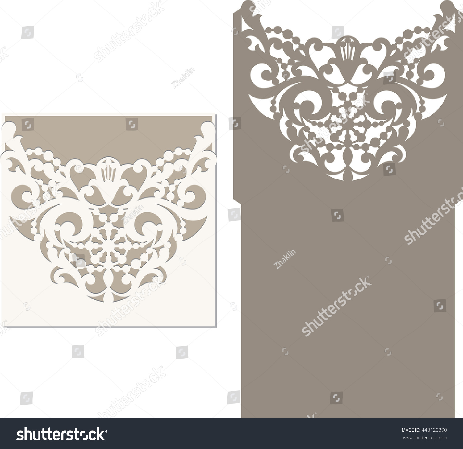 floral ornaments vector wedding Cutting Stock Invitation Vector Card Laser Laser Cut