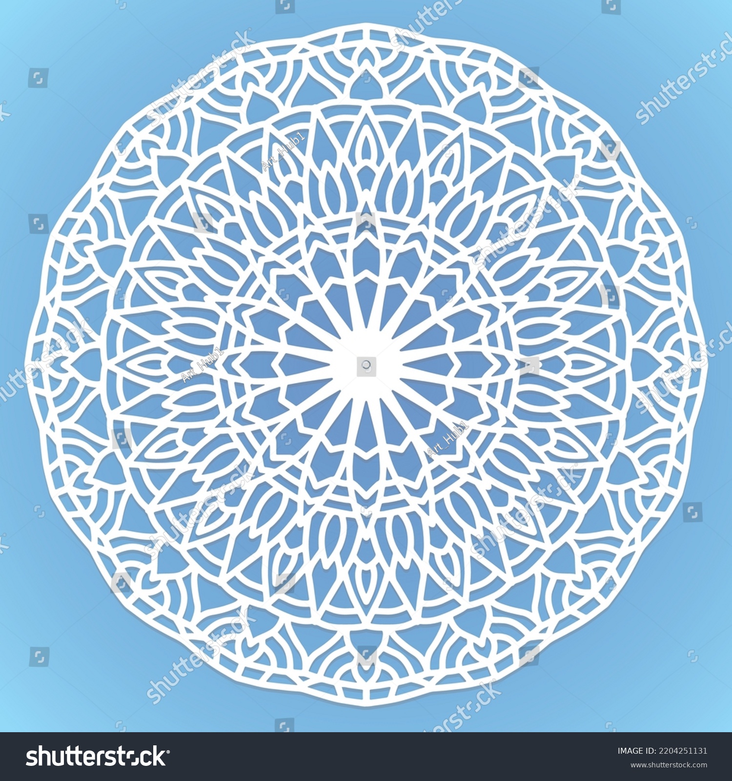 SVG of laser cut Mandala pattern. weeding mandala ornament, svg
