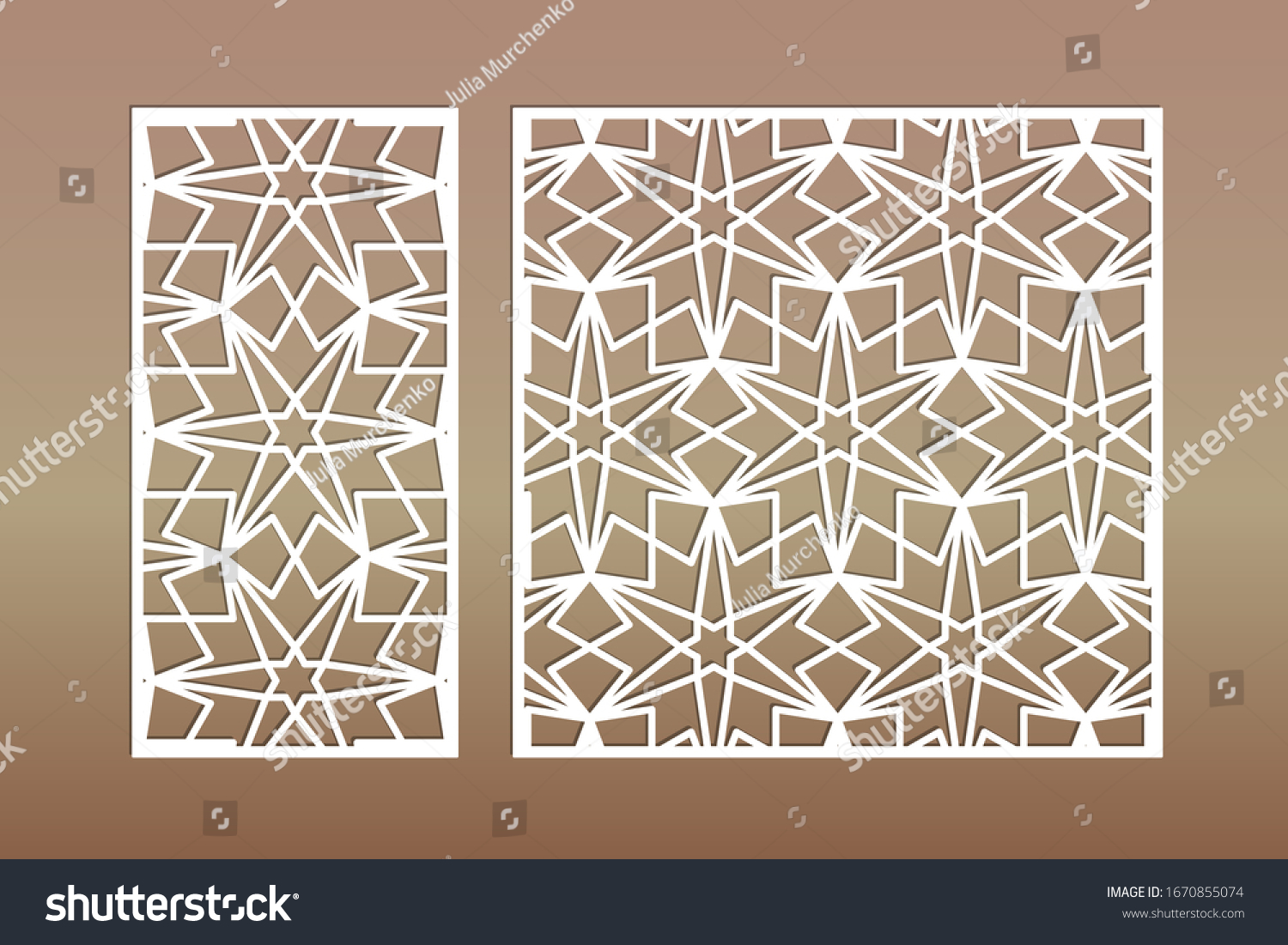 Laser Cut Panel Decorative Design Cutout Stock Vector (Royalty Free ...