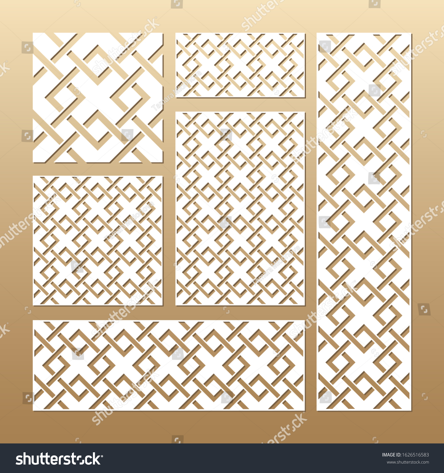 Laser Cut Vector Panels Ratio 11 Stock Vector (Royalty Free) 1626516583