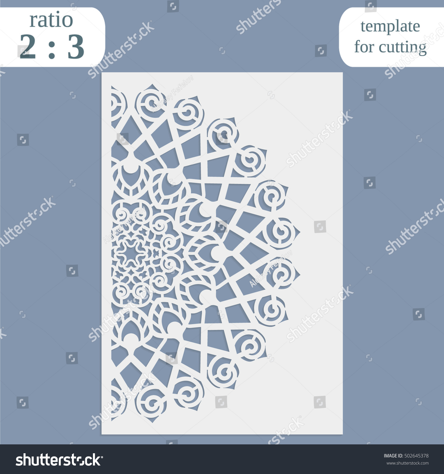 Laser Cut Wedding Card Template Paper Stock Vector (Royalty Free ...