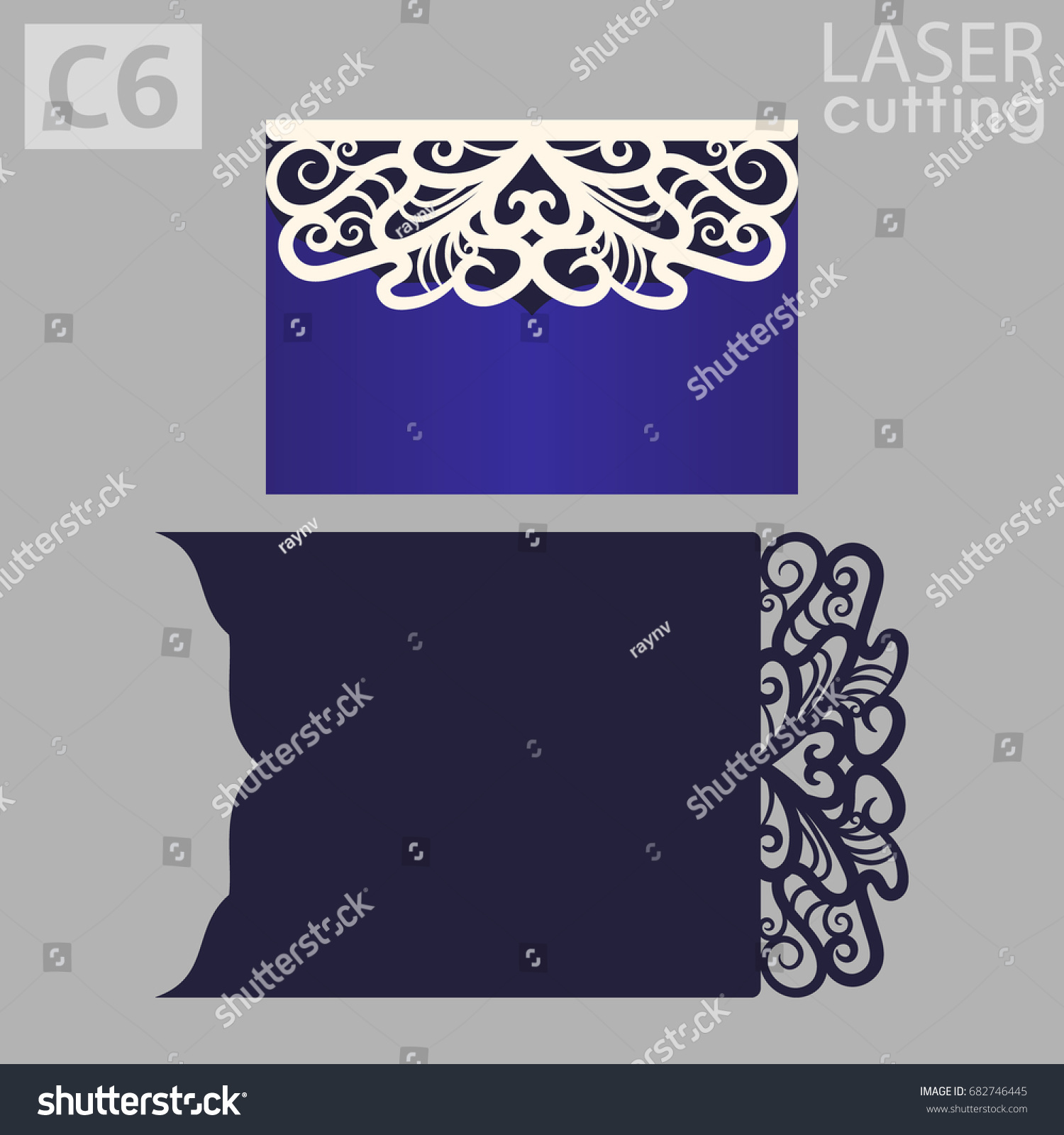 Laser Cut Wedding Invitation Card Template Image Vectorielle De Stock Libre De Droits