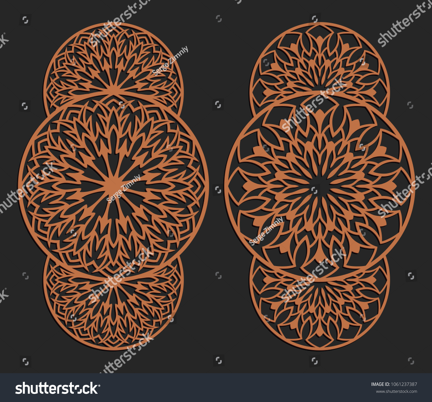 Laser Cutting Set Wall Panels Jigsaw Stock Vector (Royalty Free ...