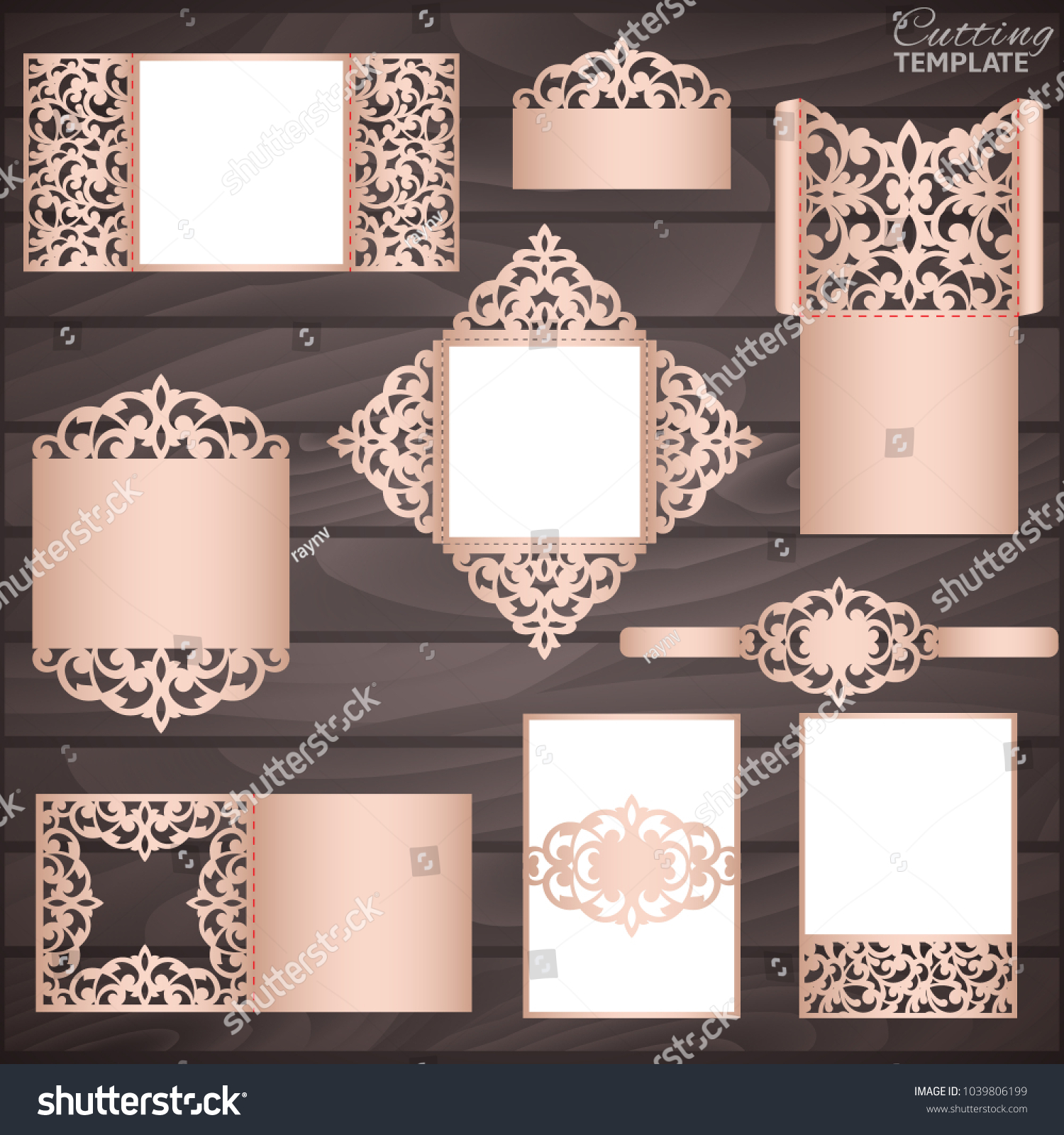 Laser Die Cut Invitation Templates Set Stock Vector (Royalty Free Laser Die Cut Invitation Templates Set Stock Vector (Royalty Free