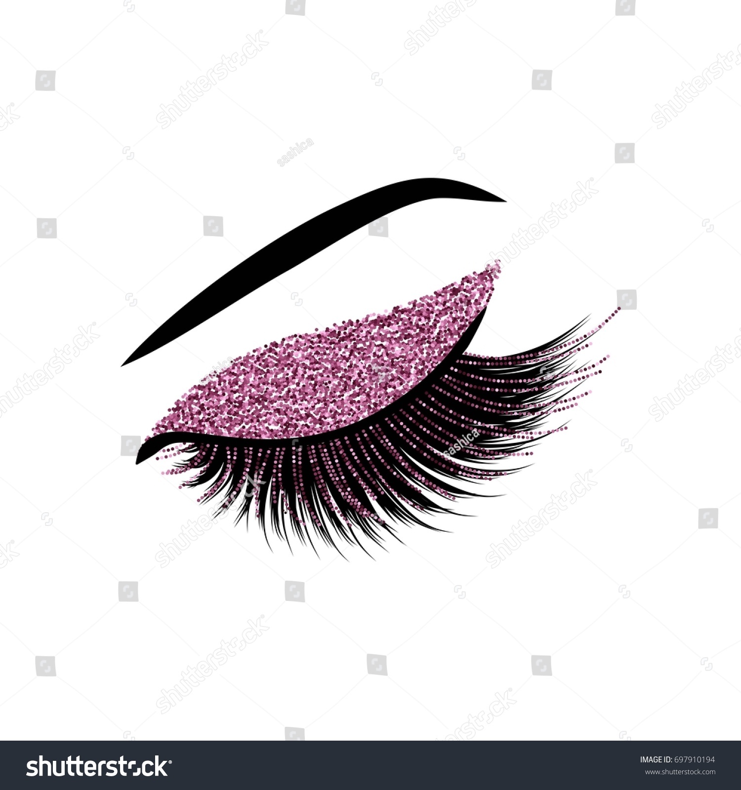 Lashes Vector Illustration Stock Vector (Royalty Free) 697910194