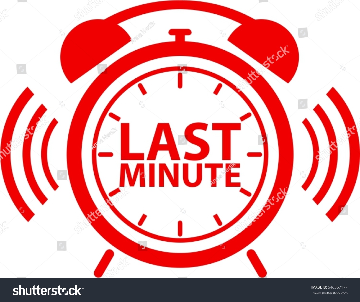 Last Minute Clock Red Icon Symbol Stock Vector 546367177 - Shutterstock