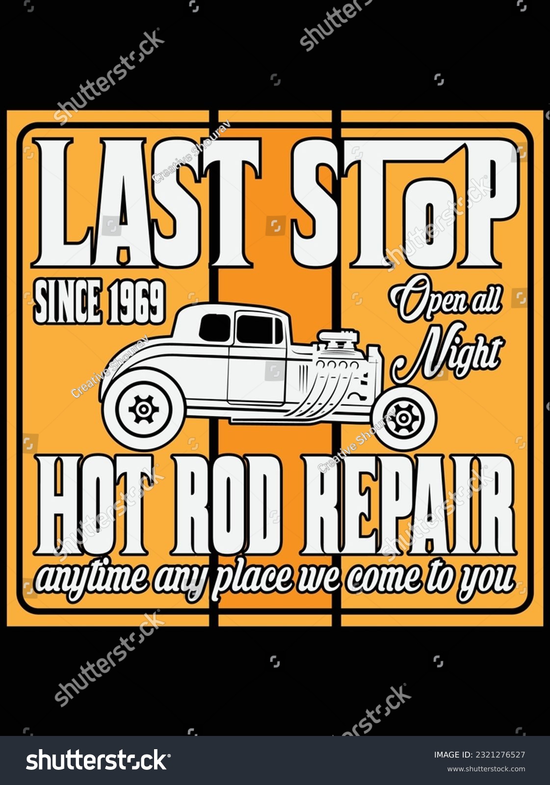 SVG of Last stop hot rod repair vector art design, eps file. design file for t-shirt. SVG, EPS cuttable design file svg