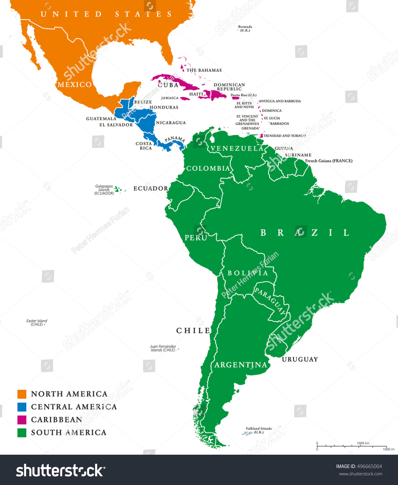 south america and central america map Latin America Regions Map Subregions Caribbean Stock Vector south america and central america map