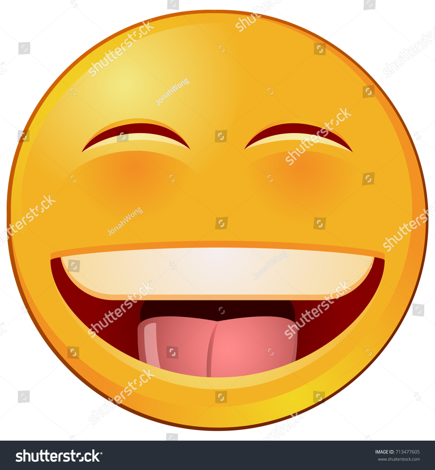 Laughing Emoji Emoticon Vector Illustration Stock Vector (Royalty Free ...