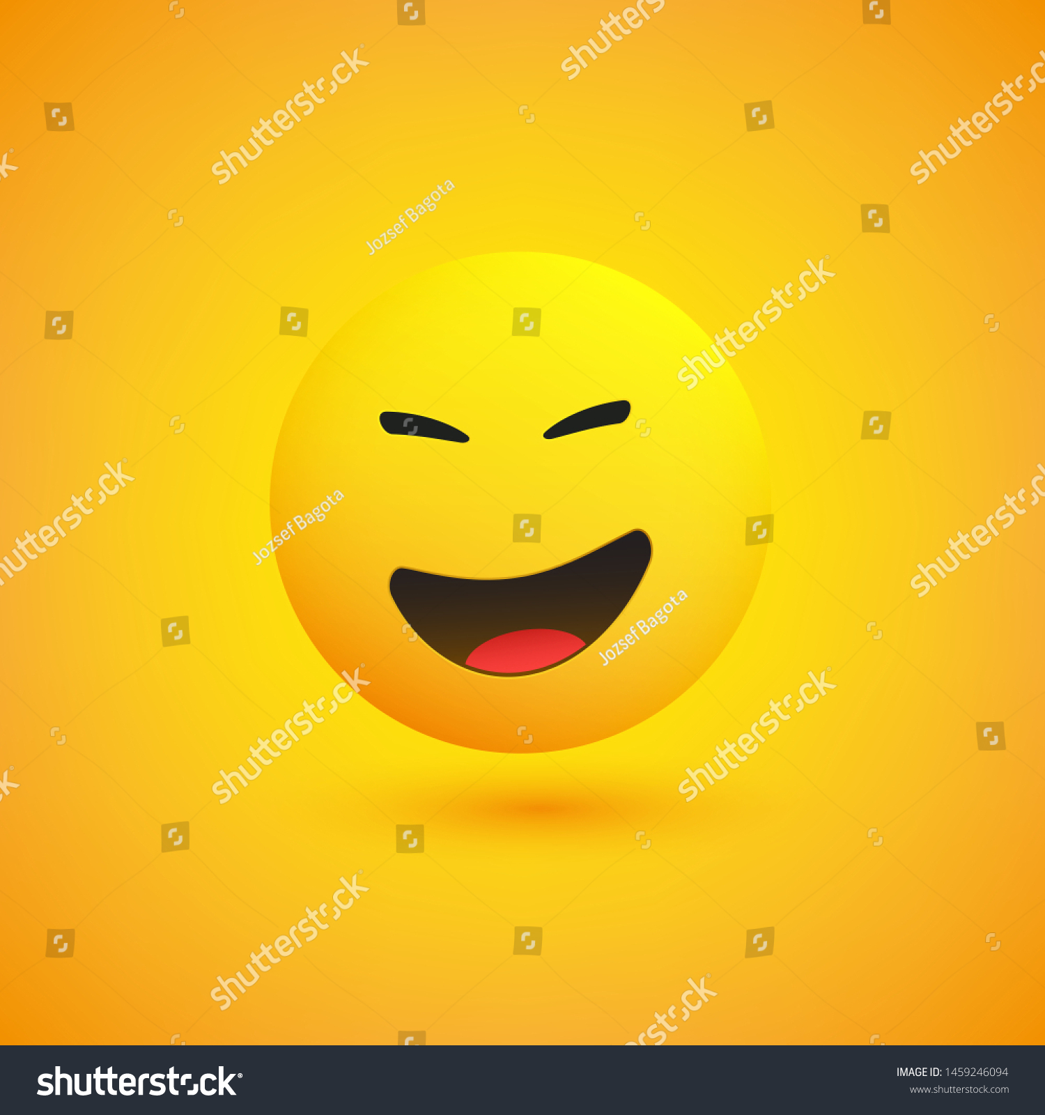 Laughing Emoji Simple Shiny Happy Emoticon Vector Có Sẵn Miễn Phí Bản