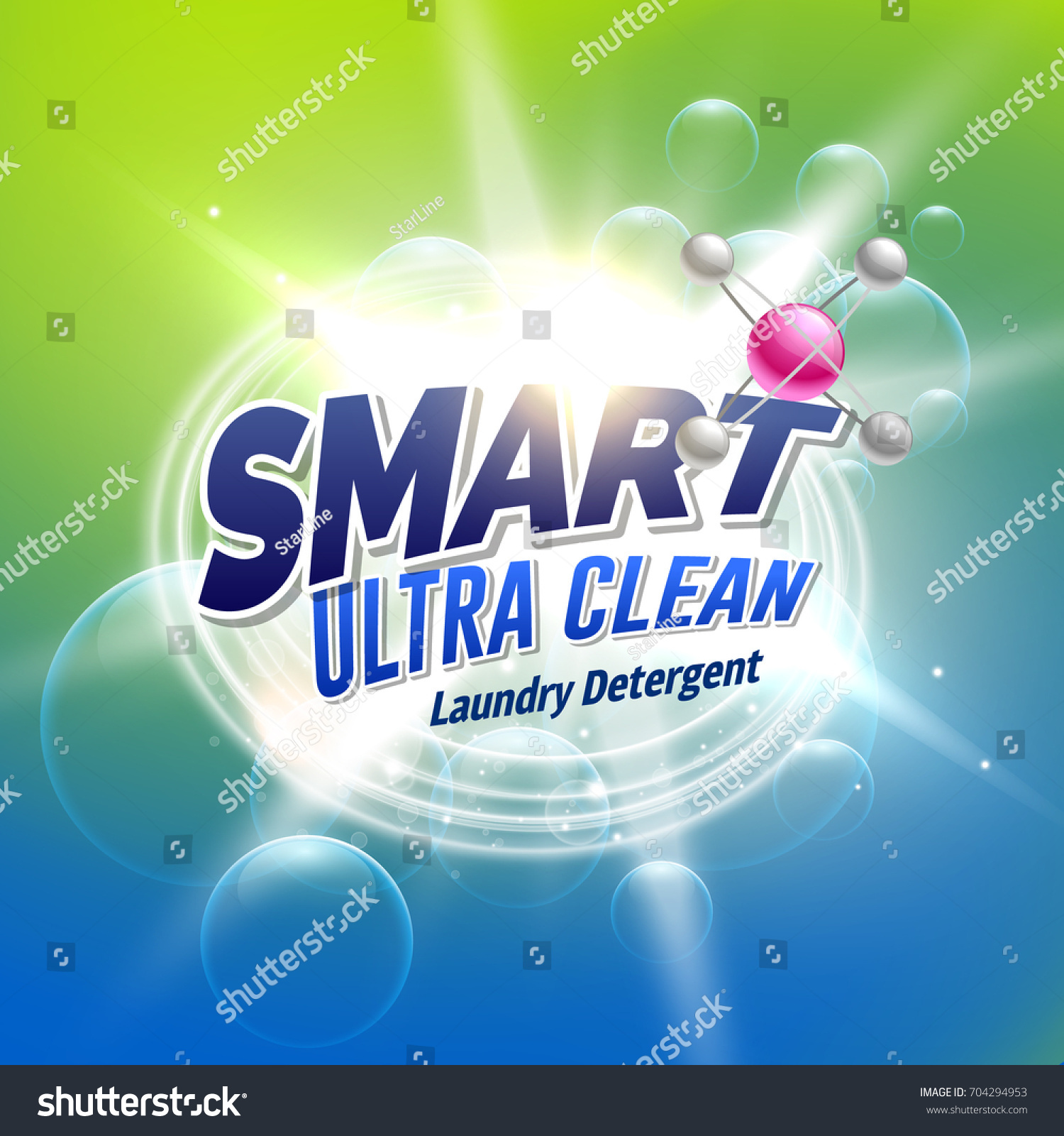 Laundry Detergent Advertising Concept Design Product Stock Vector ...