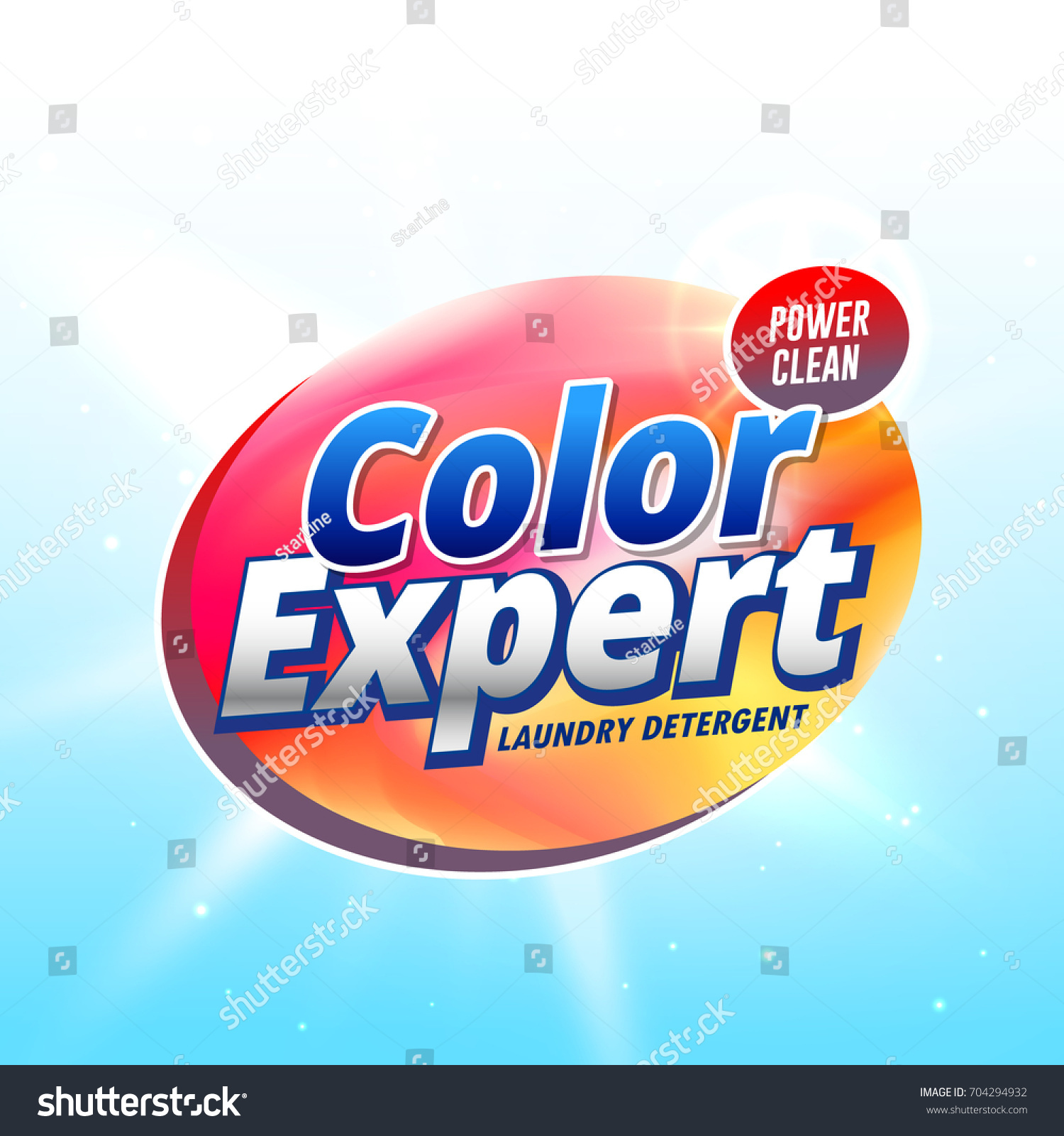 Laundry Detergent Product Packaging Concept Vector Stock Vector