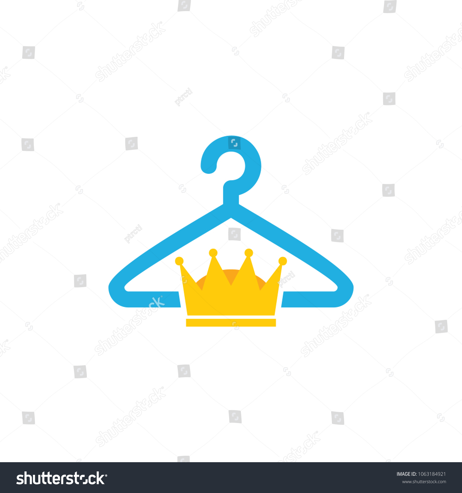Laundry King Logo Icon Design Stock Vector (Royalty Free) 1063184921