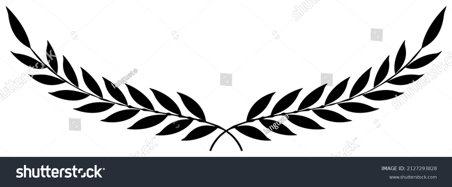 SVG of Laurel honor wreath vector in black on white isolated background.
A proper designed half laurel wreath illustration. svg