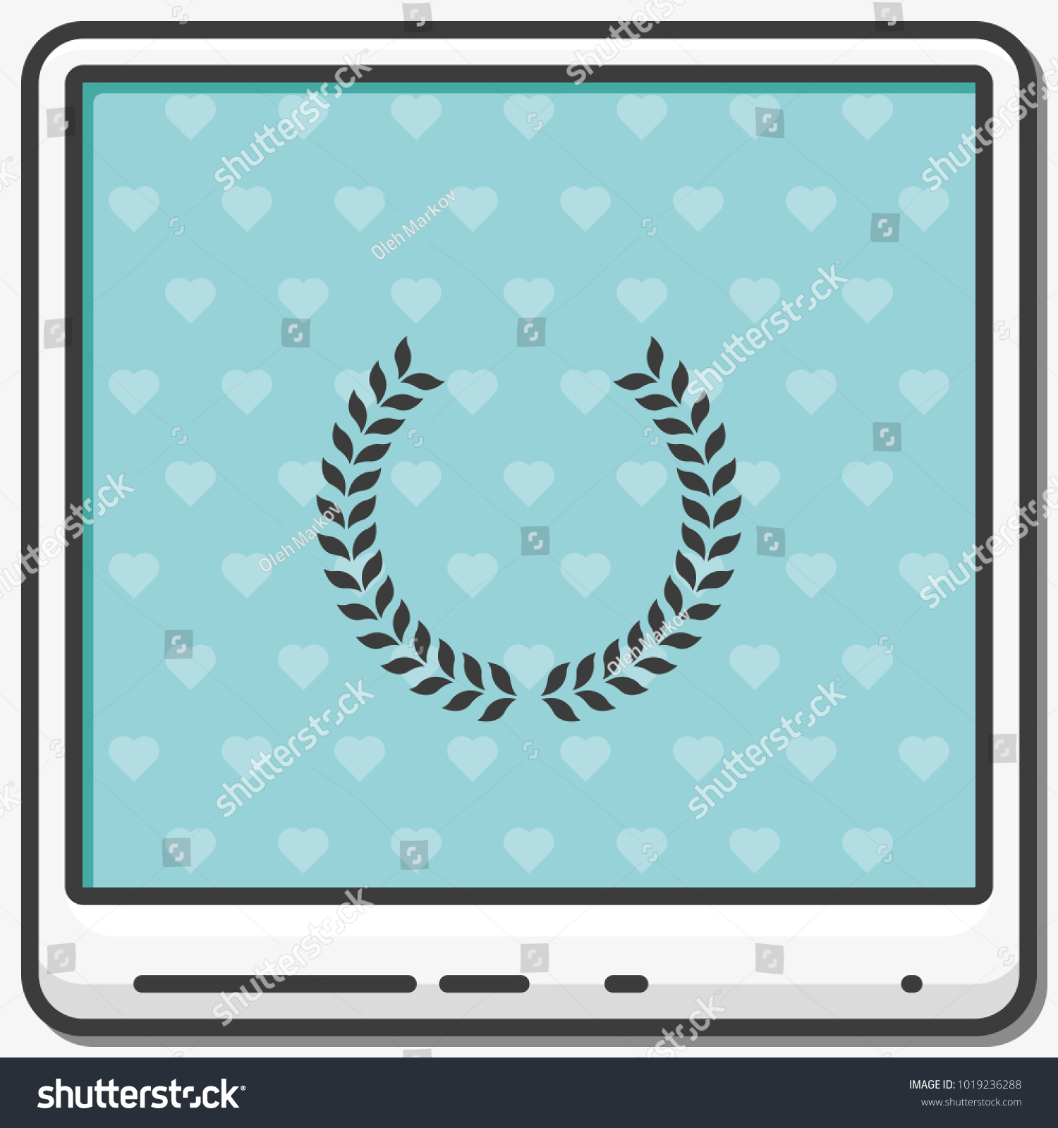 Laurel Wreath Flat Vector Icon Stock Vector (Royalty Free) 1019236288 ...