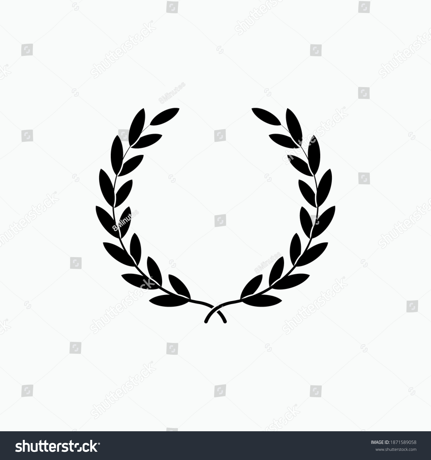 Laurel Wreath Icon Winner Symbol Vector Stock Vector (Royalty Free ...