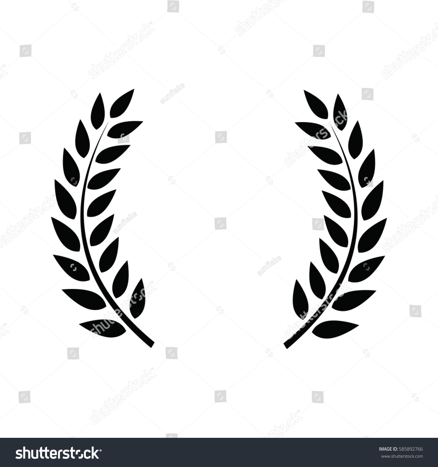 SVG of Laurel wreath - symbol of victory and power. Flat icon for apps and websites svg