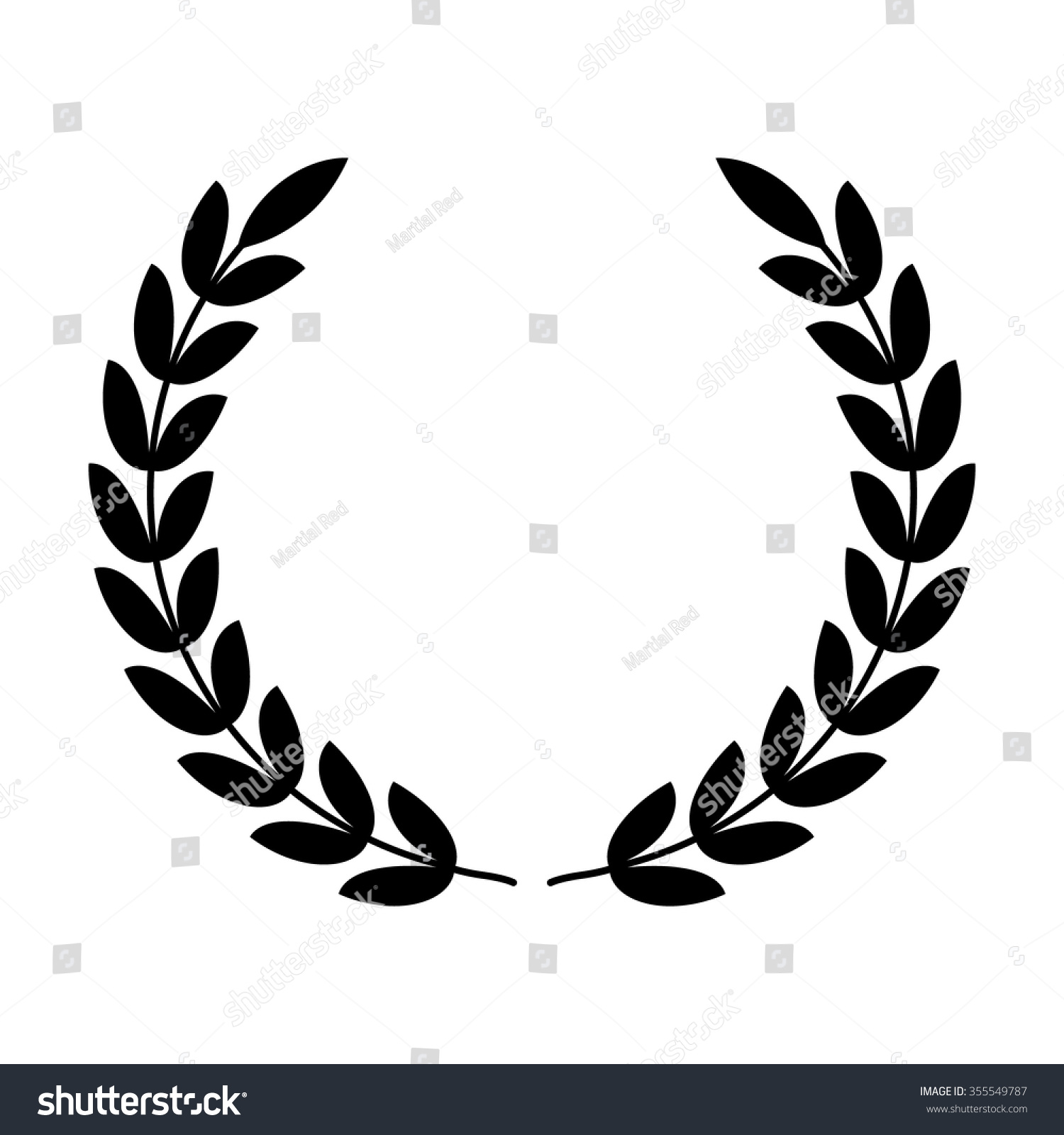 SVG of Laurel wreath - symbol of victory and power flat vector icon for apps and websites  svg