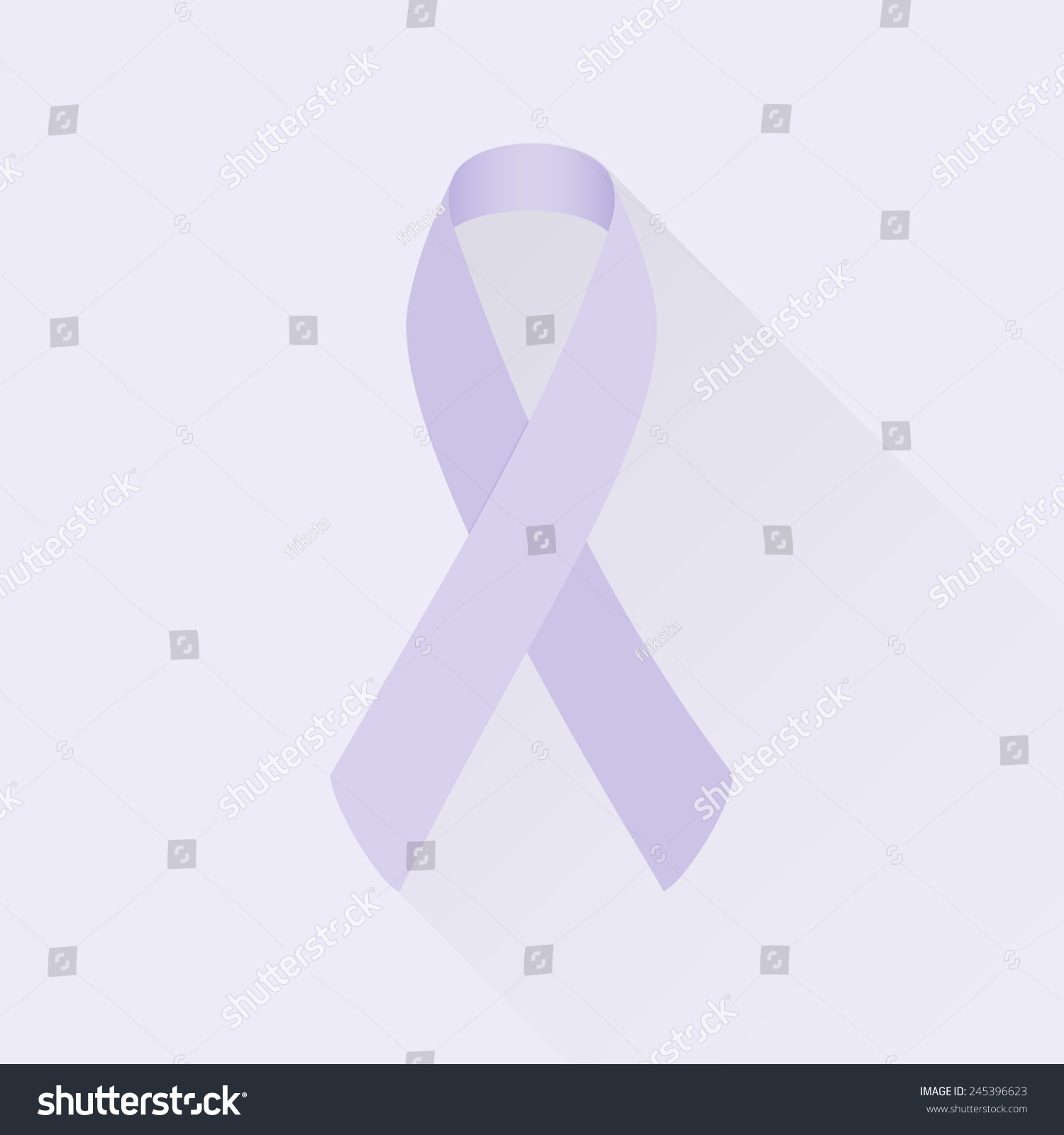 SVG of Lavender awareness ribbon (all kinds of cancer). Flat design svg