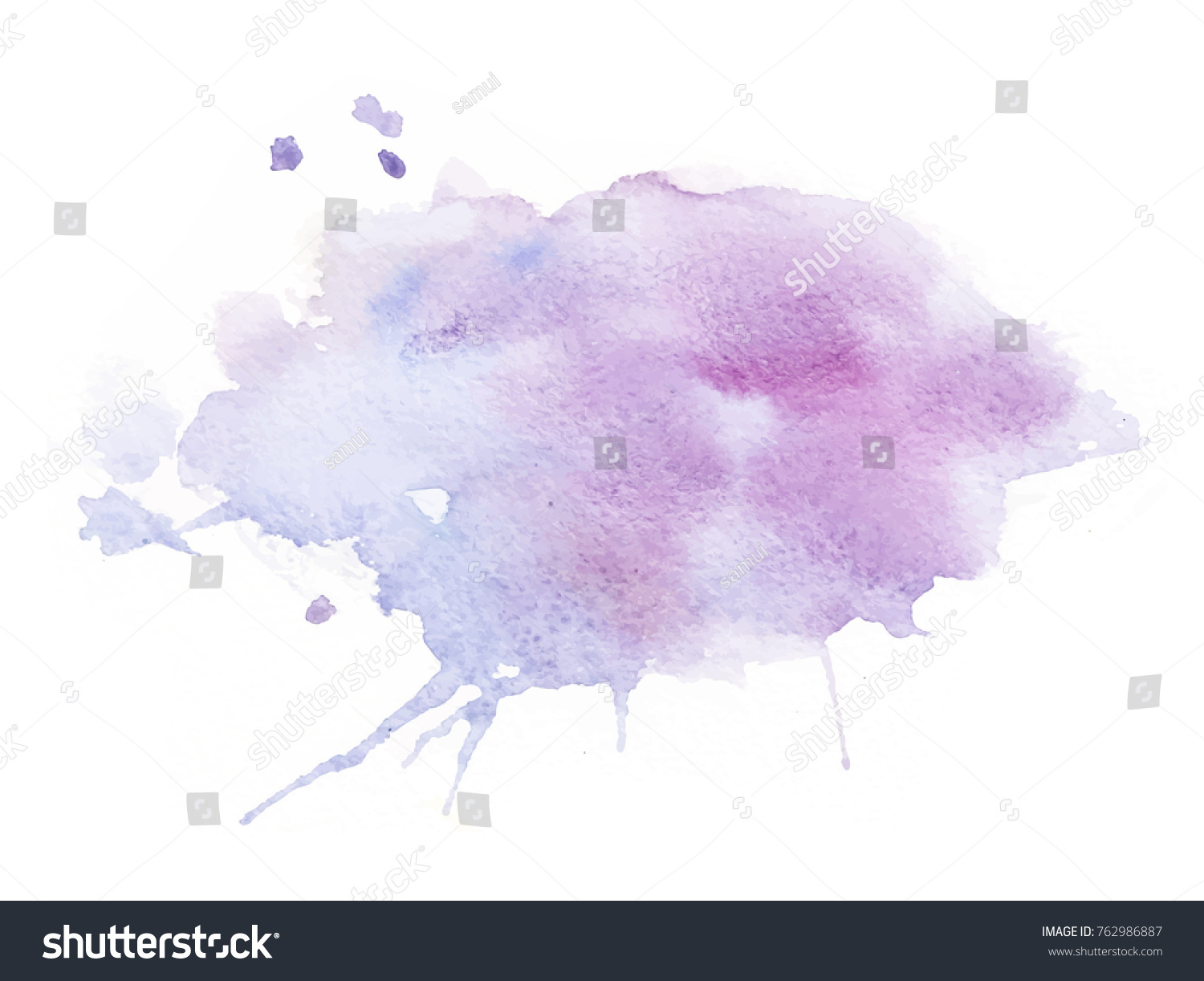 Lavender Watercolor Splash Vector Painted Water Stock Vector (Royalty ...