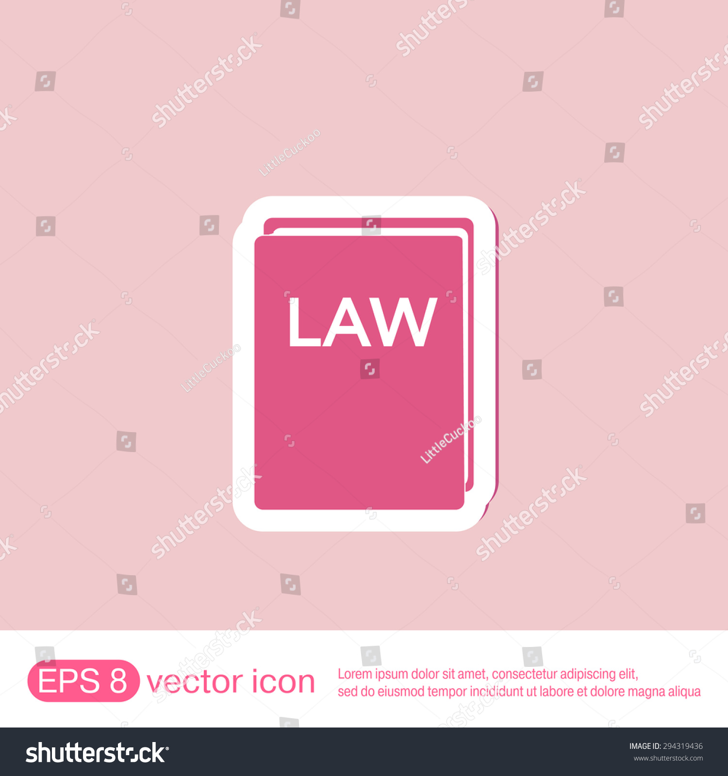Law Book Icon Set Laws Symbol Stock Vector Royalty Free 294319436