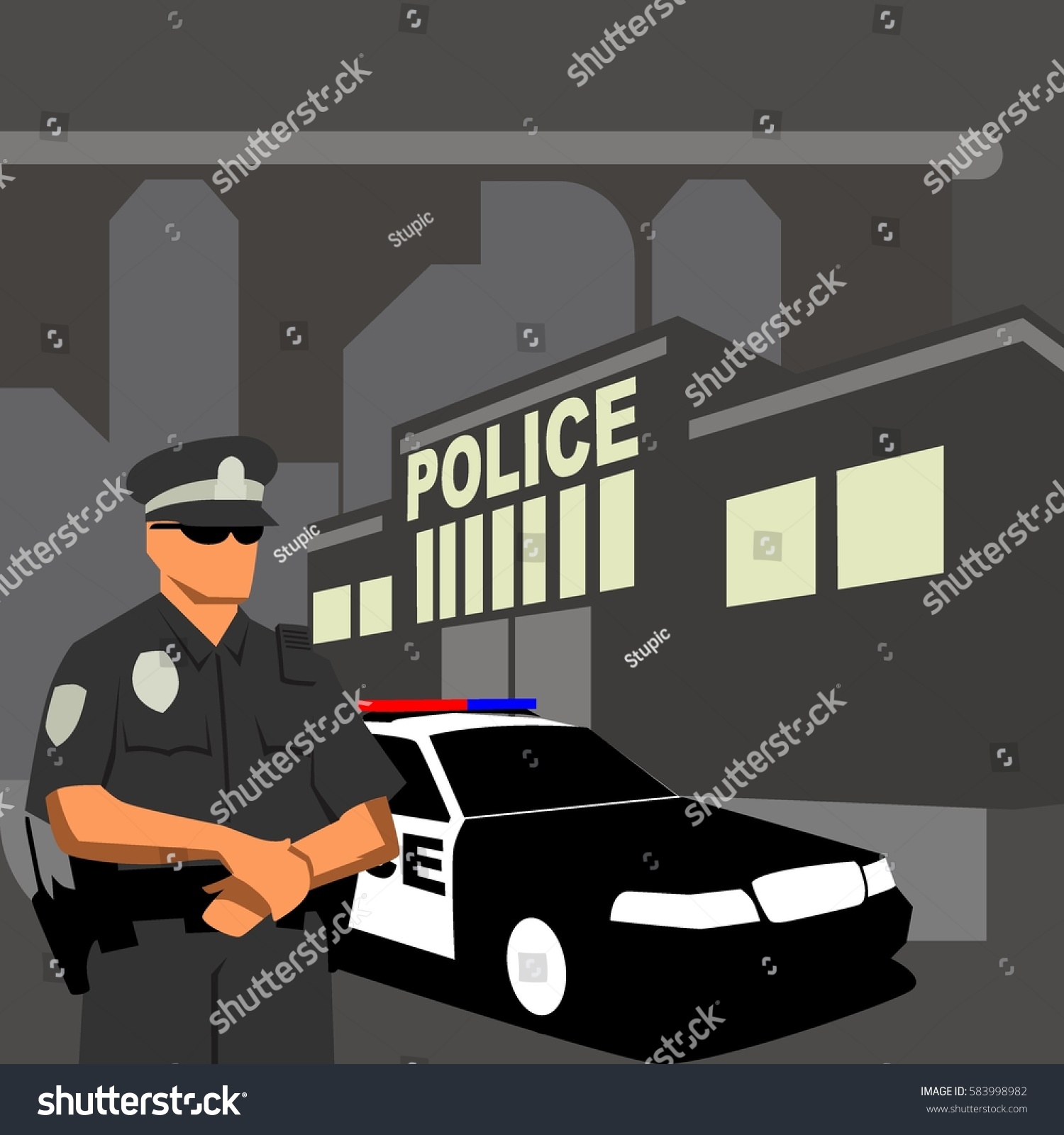 Law Enforcement Illustration Templates Stock Vector (royalty Free 