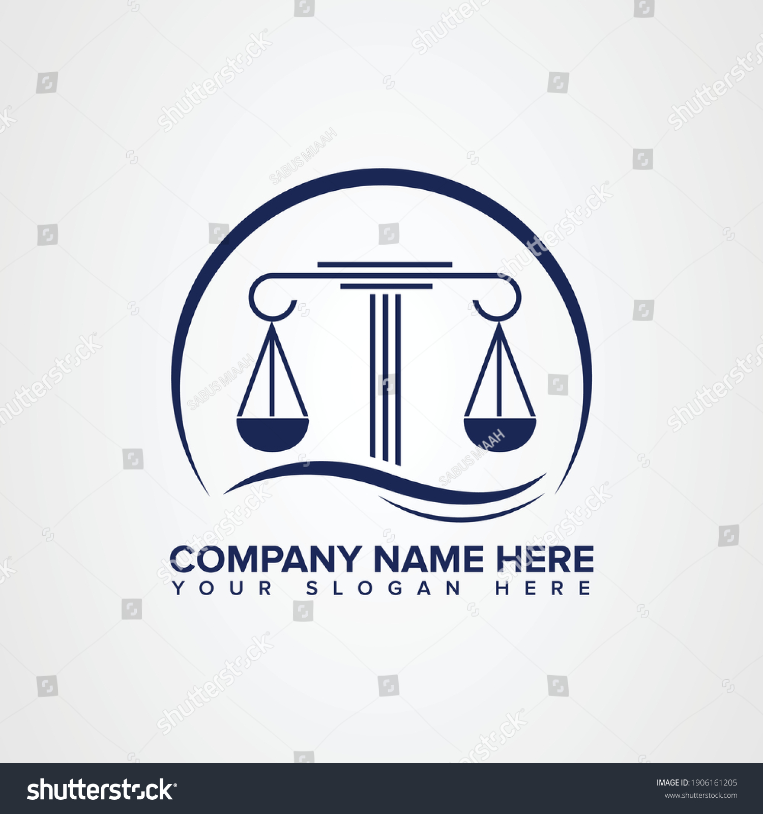 Law Firm Company Logo Design Stock Vector Royalty Free 1906161205