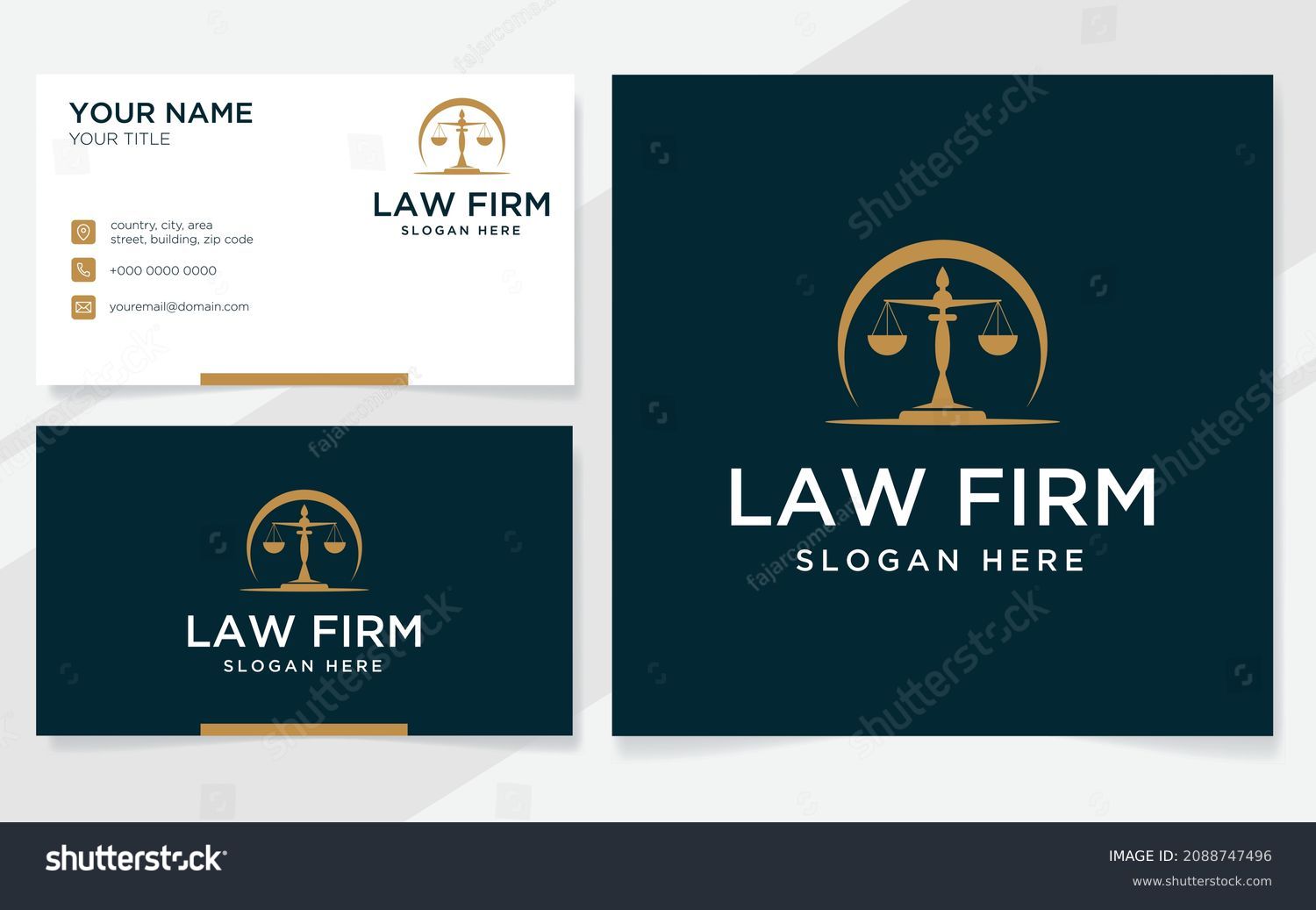 Law Firm Logo Suitable Lawyer Court Stock Vector (Royalty Free ...