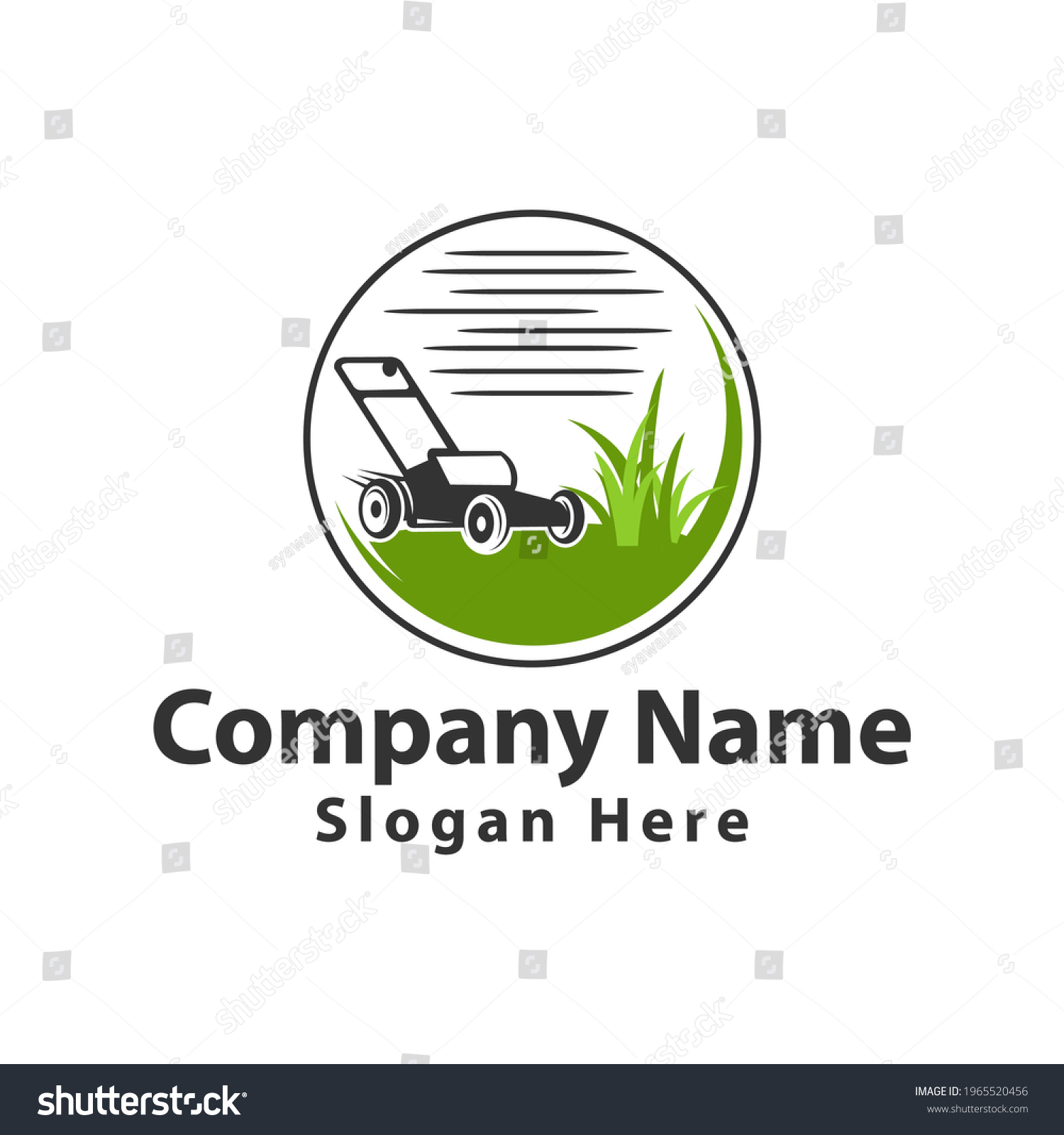 Lawn Care Service Logo Design Vector Stock Vector (Royalty Free ...