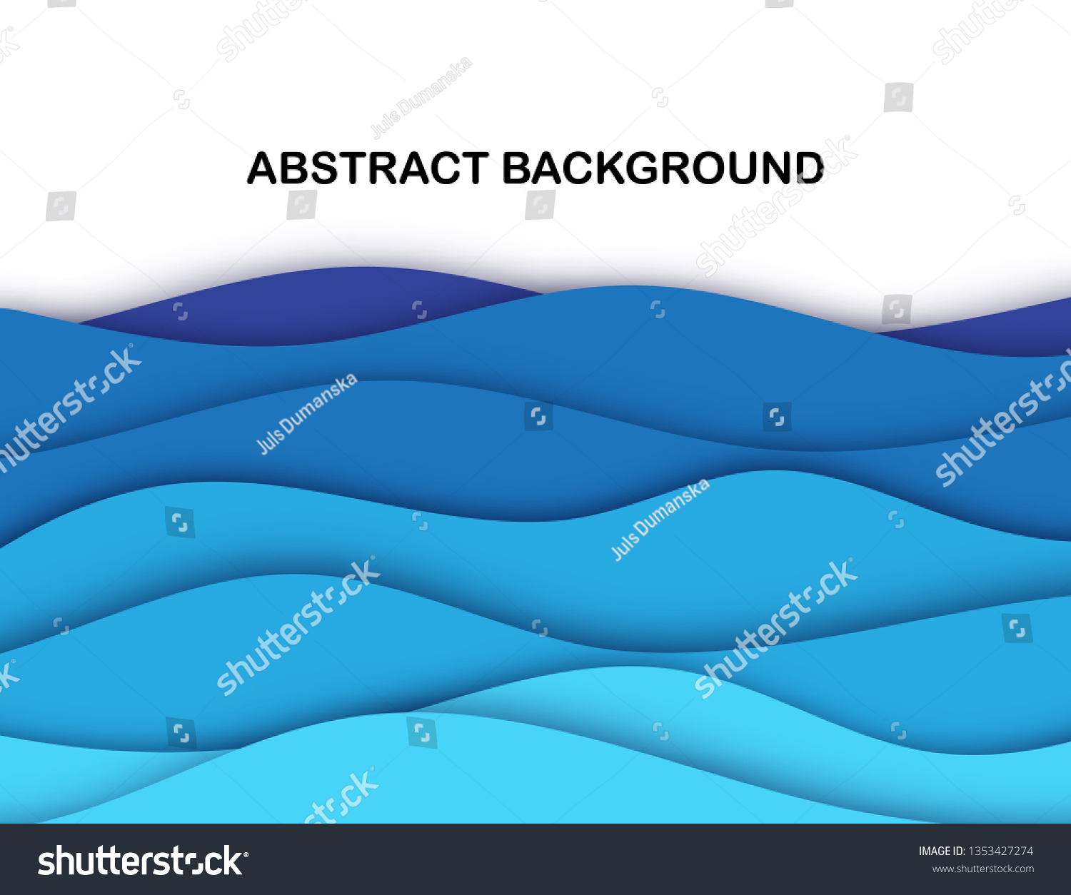 Download Layered Paper Cut Shapes 3d Abstract Stock Vector Royalty Free 1353427274