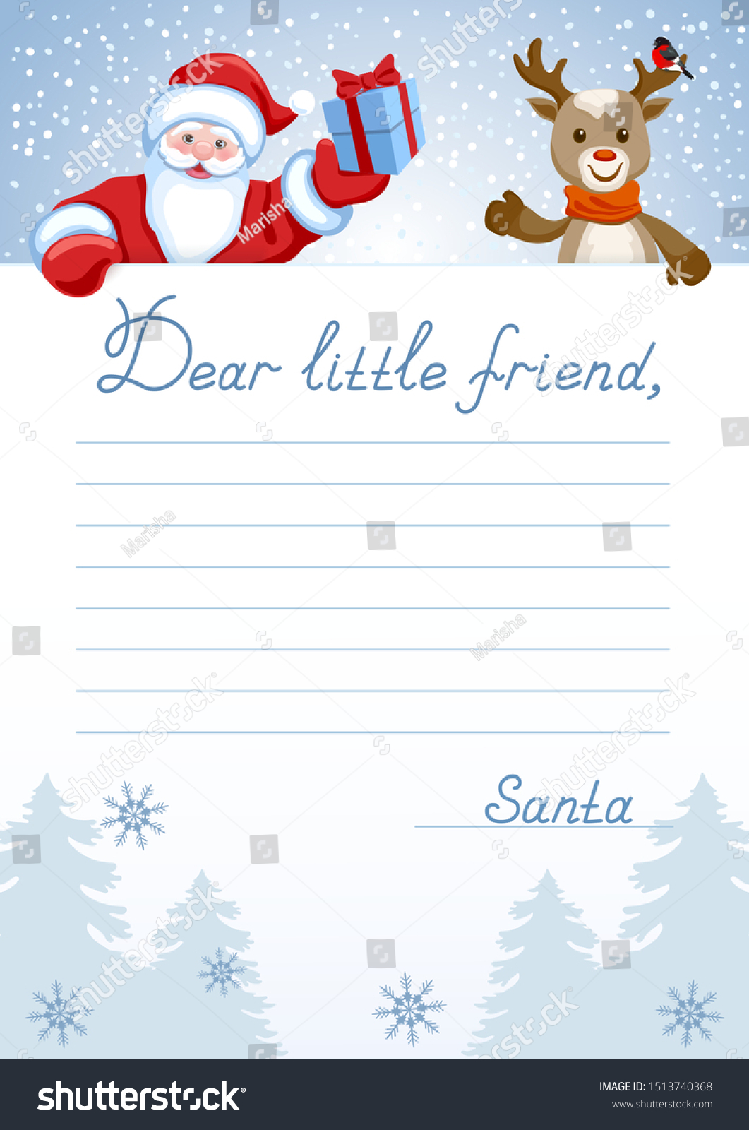 SVG of Layout letter from Santa Claus with inscription 