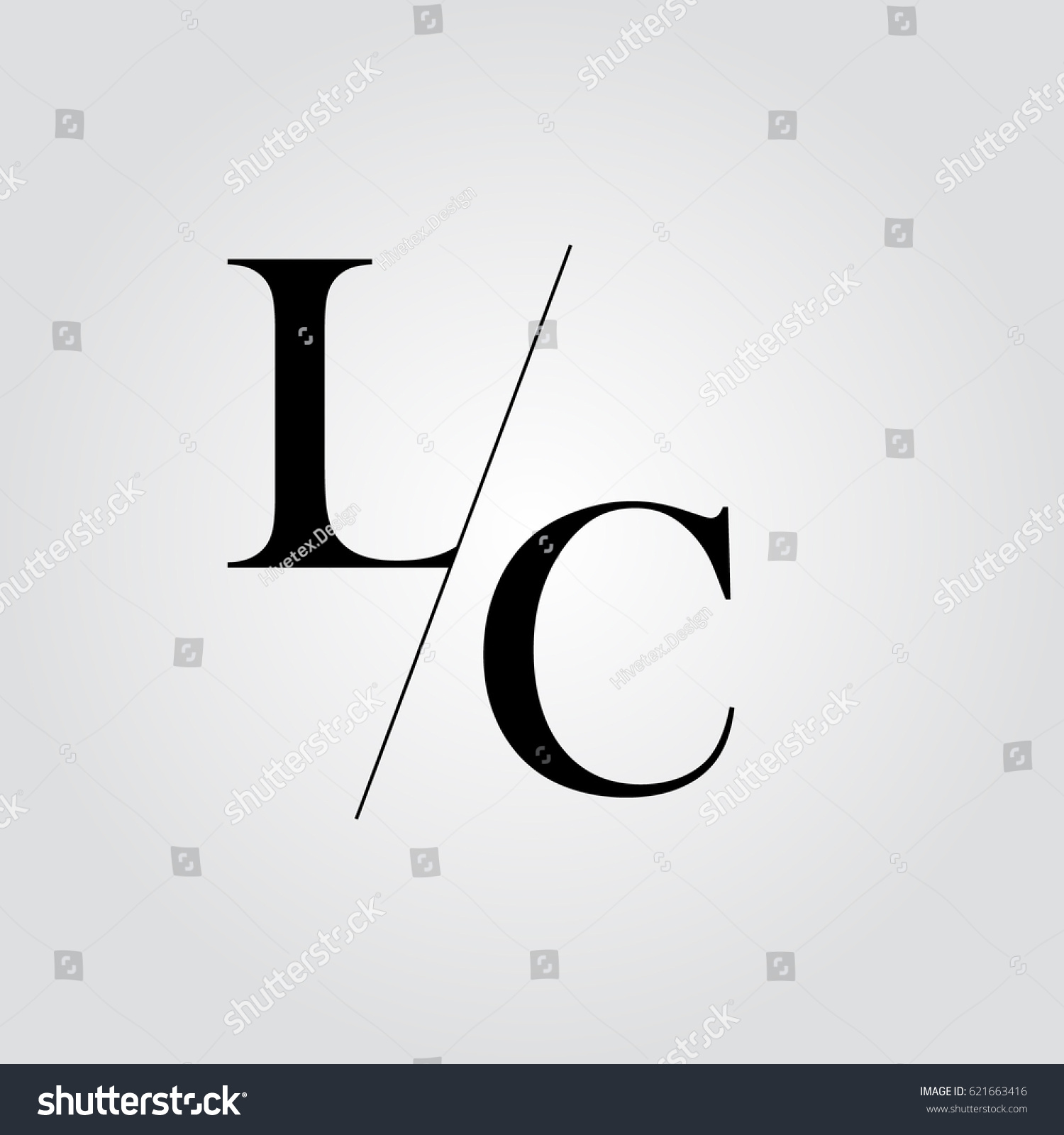 Lc Logo Stock Vector Royalty Free