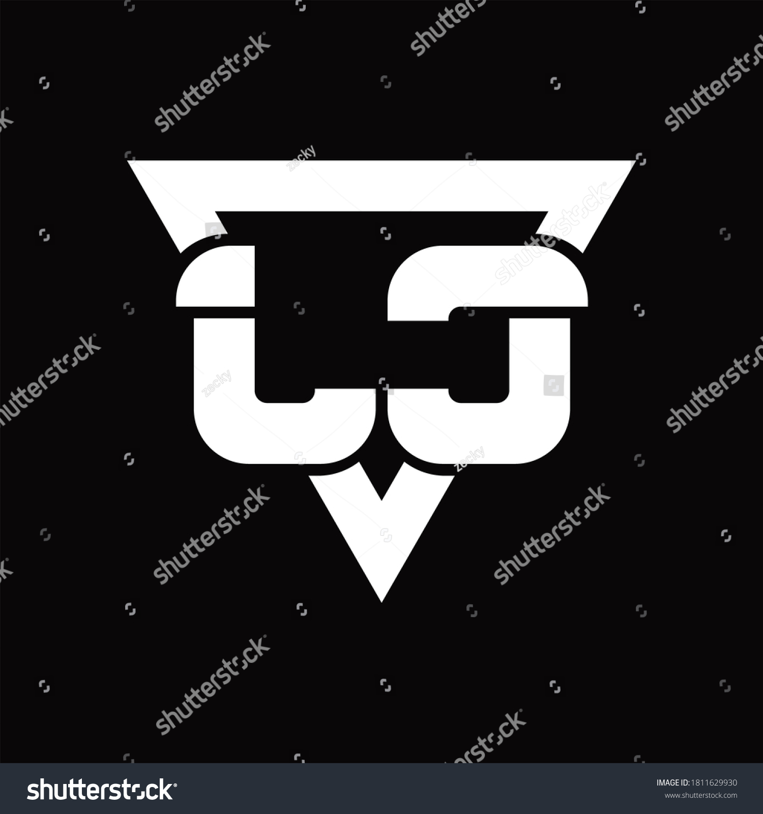 Lc Logo Monogram Triangle Shape Rounded Stock Vector (Royalty Free ...