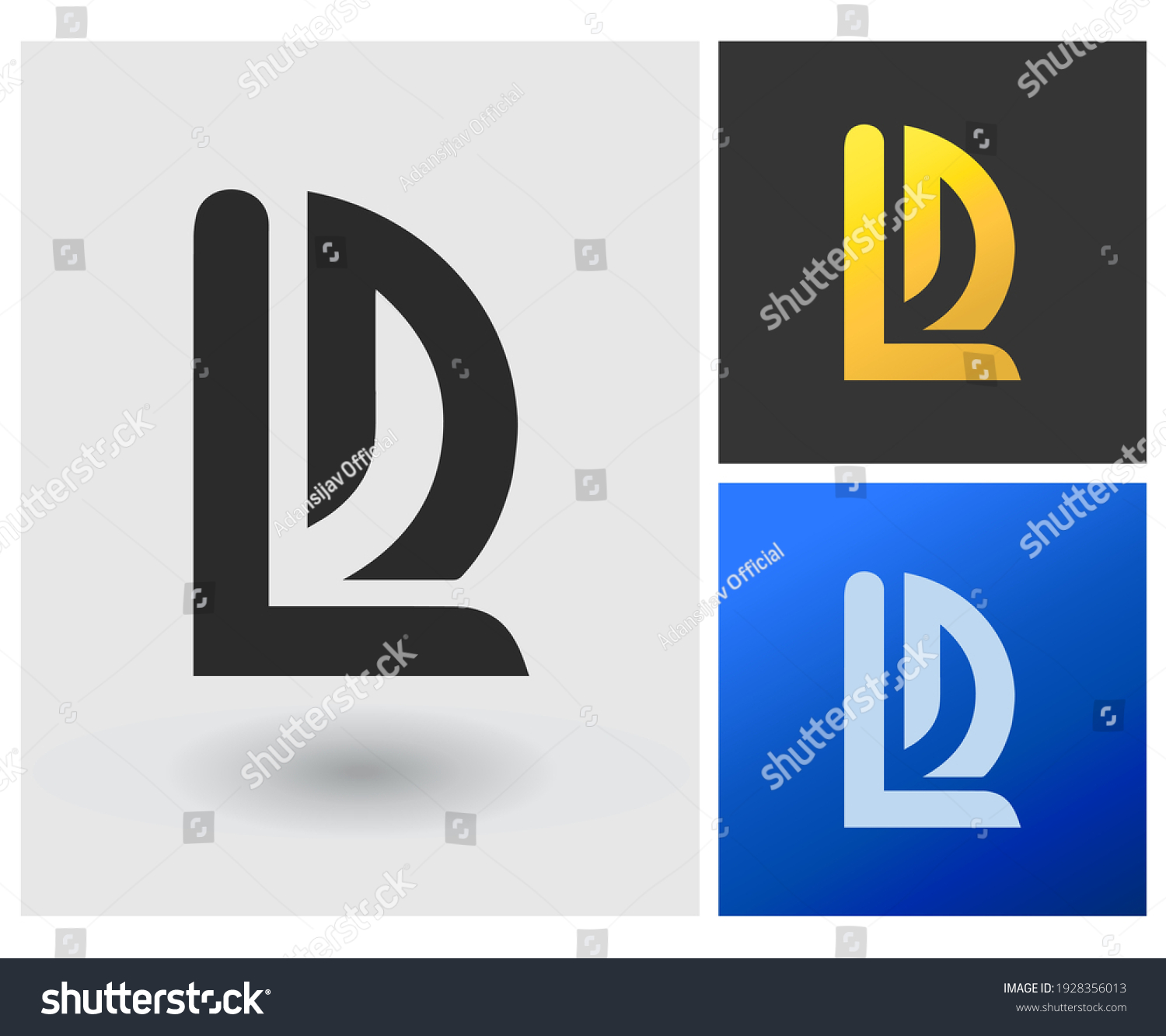 Ld Logo Template Vector Design Idea Stock Vector (Royalty Free ...