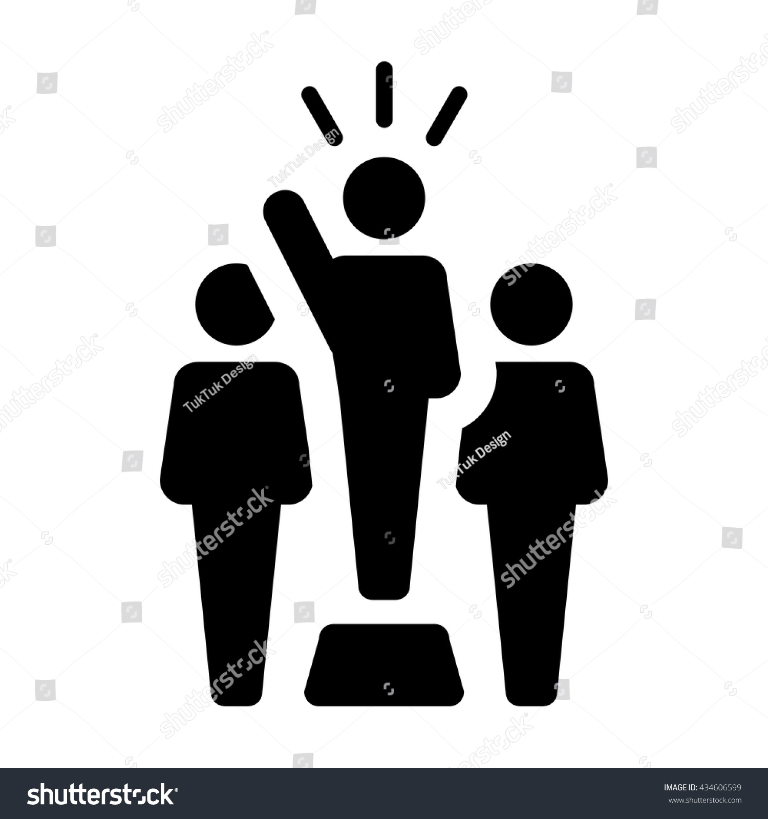 Leader Icon Vector 스톡 벡터(사용료 없음) 434606599 - Shutterstock