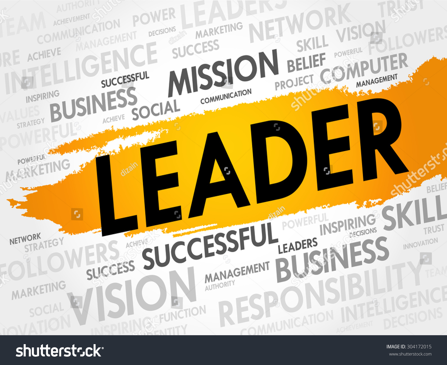 Leader Word Cloud Business Concept Stock Vector (Royalty Free ...