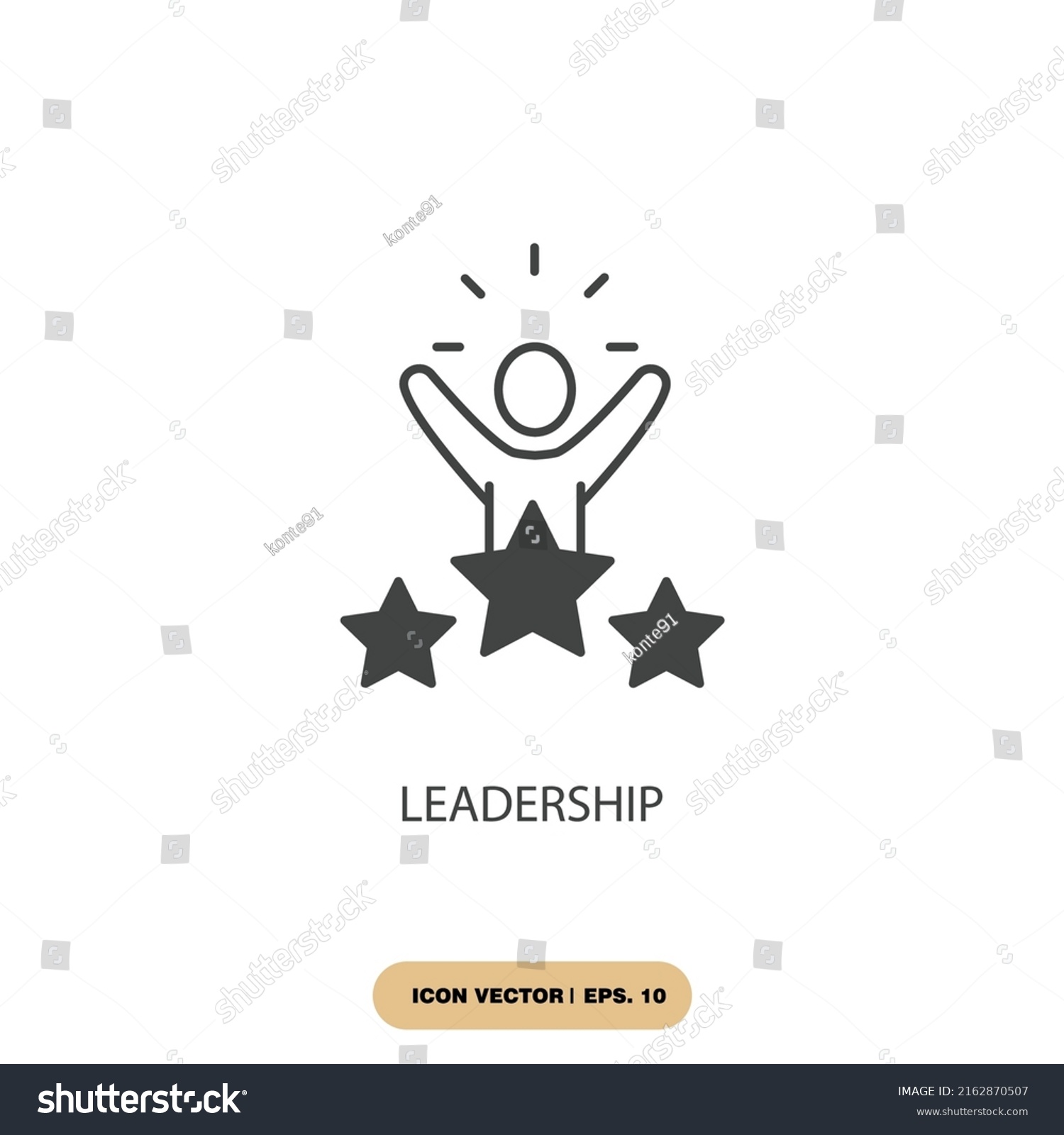 Leadership Icons Symbol Vector Elements Infographic Stock Vector