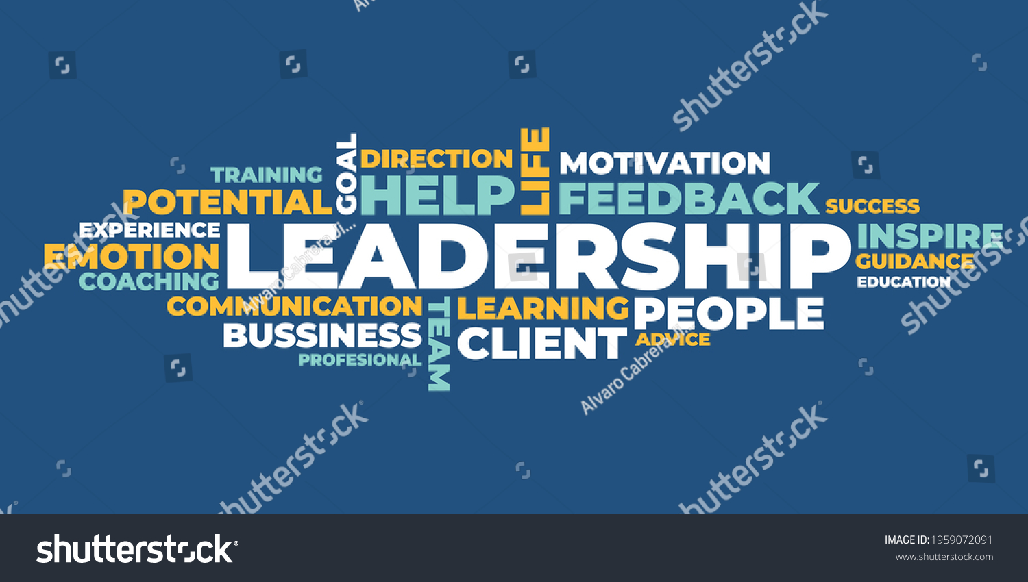 Leadership Word Cloud Concept Vector Illustration Stock Vector (Royalty ...