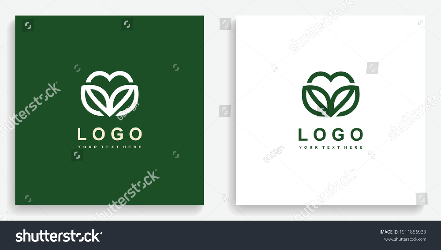SVG of Leaf Heart Icon Symbol Logo. Modern logo icon template vector design svg