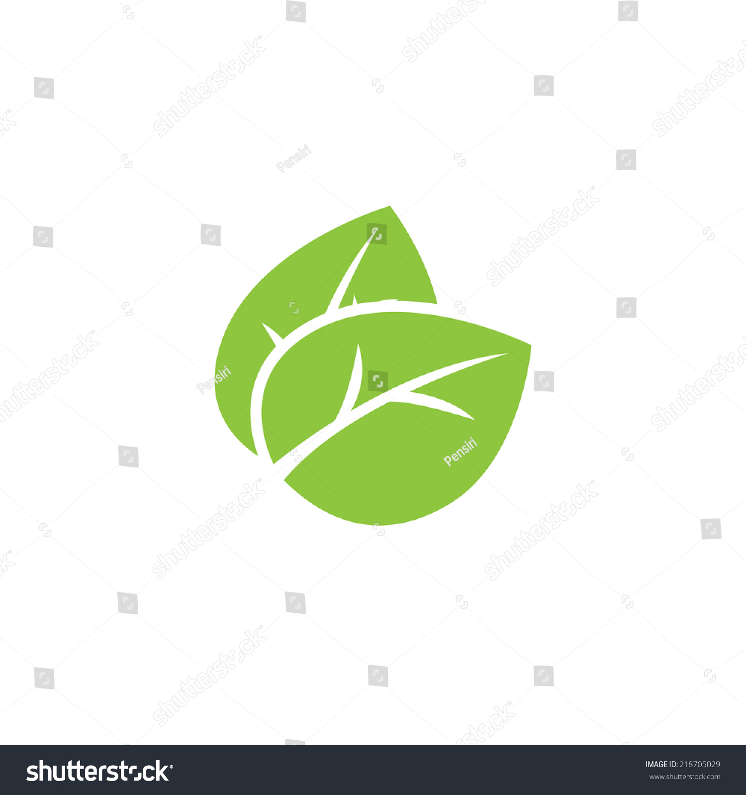 Leaf Icon 스톡 벡터 218705029 - Shutterstock