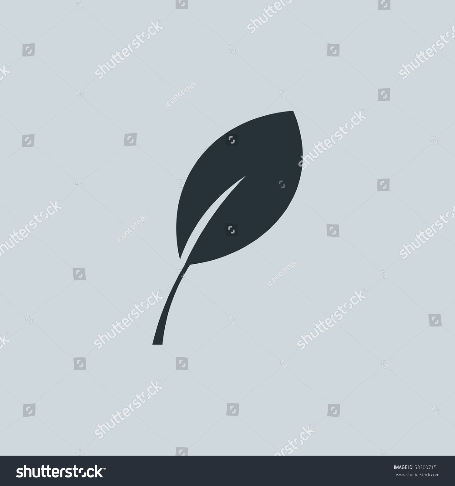 Leaf Icon Vector Stock Vector 533007151 - Shutterstock