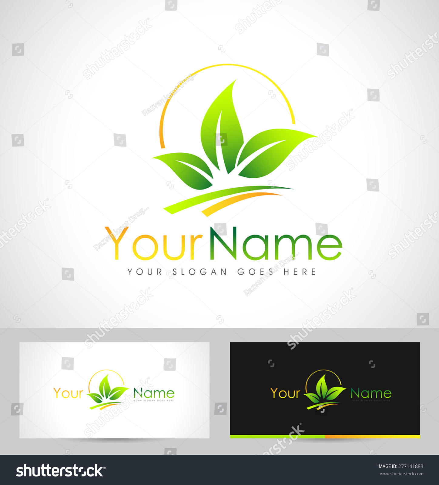 Leaf Logo Concept Leaf Logo Design Stock Vector (Royalty Free